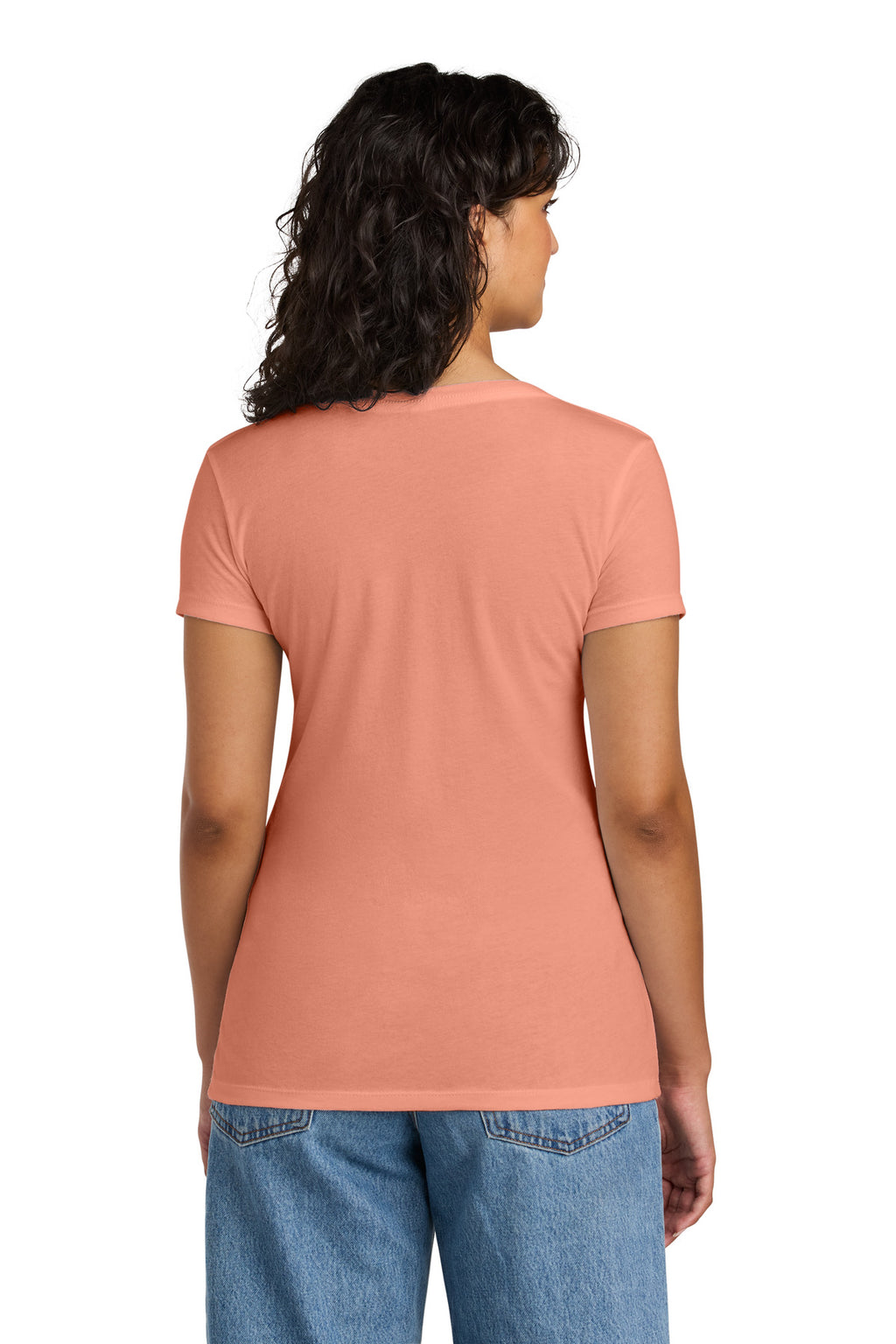 Next Level Apparel Women's Ideal V-Neck Tee NL1540 - Light Orange - back