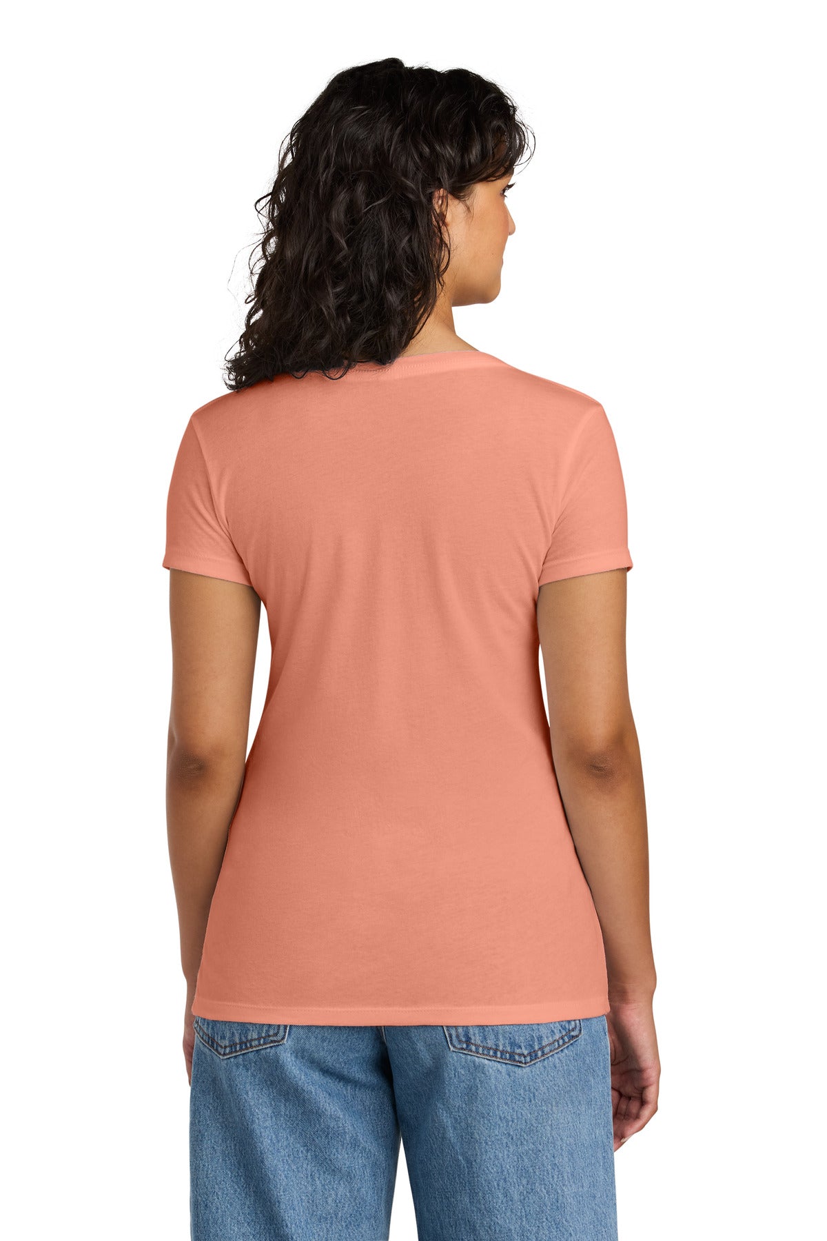Next Level Apparel Women's Ideal V-Neck Tee NL1540 - Light Orange - back