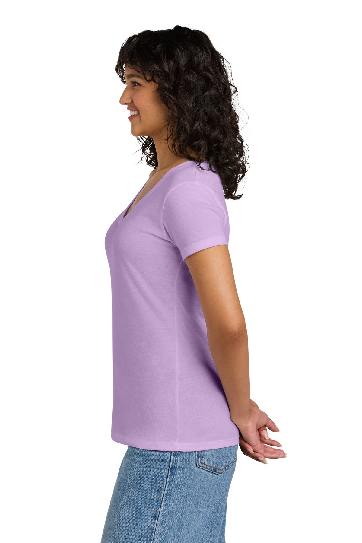 Next Level Apparel Women's Ideal V-Neck Tee NL1540 - Lilac - side