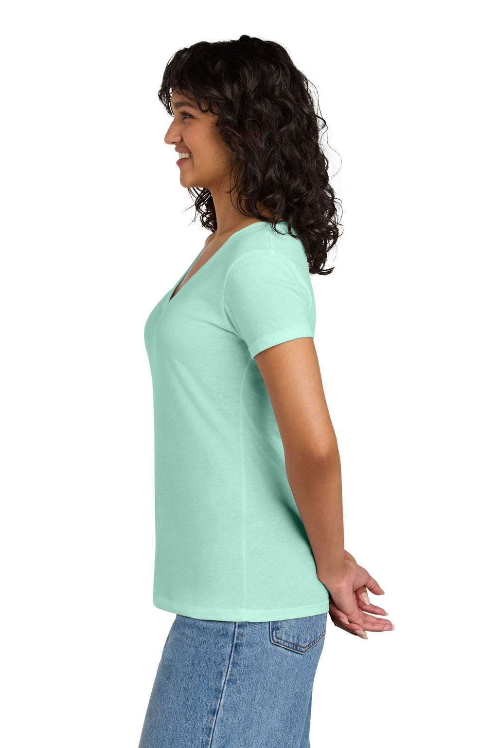 Next Level Apparel Women's Ideal V-Neck Tee NL1540 - Mint - side