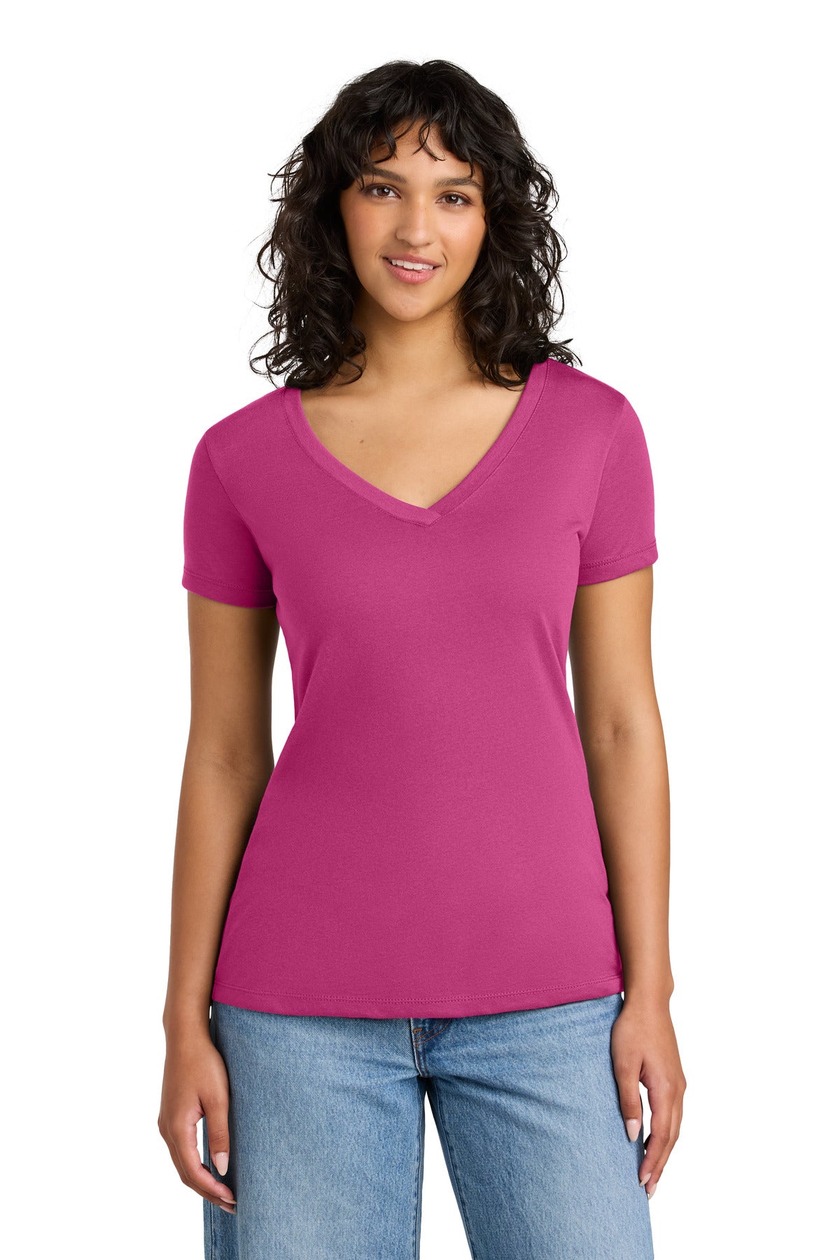 Next Level Apparel Women's Ideal V-Neck Tee NL1540 - Raspberry - front