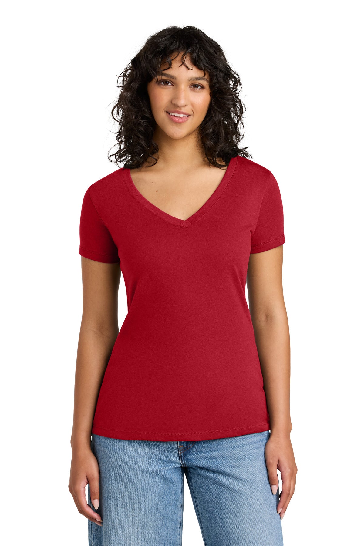 Next Level Apparel Women's Ideal V-Neck Tee NL1540 - Red - front