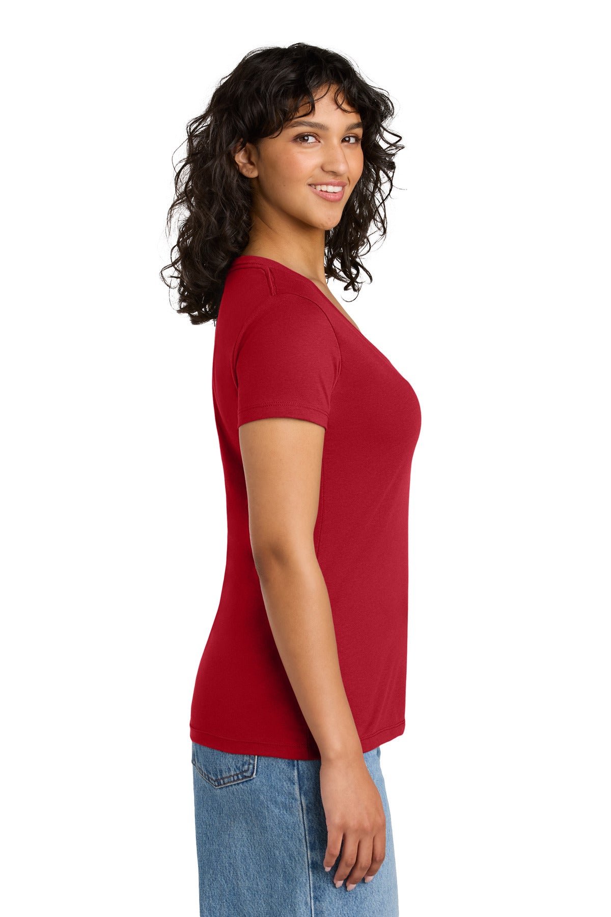 Next Level Apparel Women's Ideal V-Neck Tee NL1540 - Red - side
