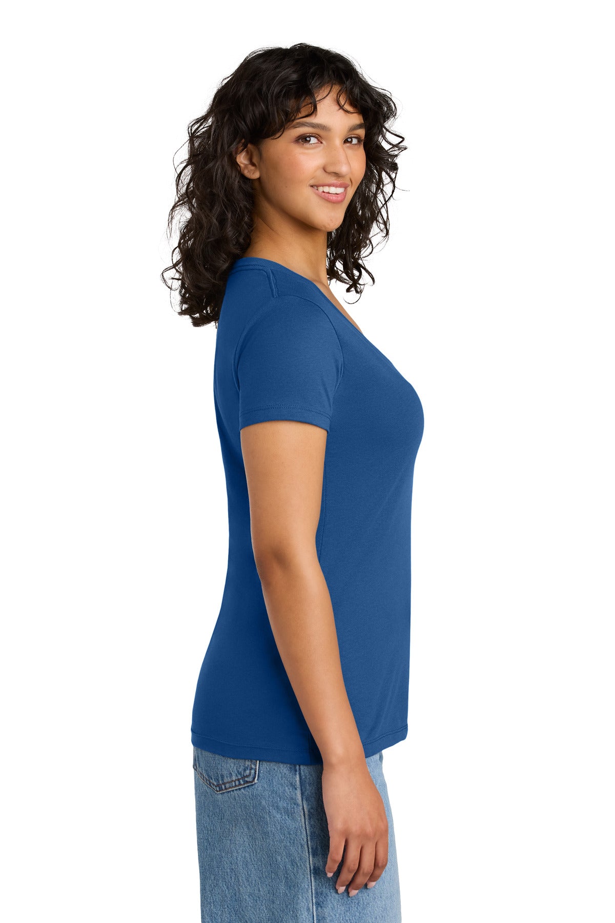 Next Level Apparel Women's Ideal V-Neck Tee NL1540 - Royal - side