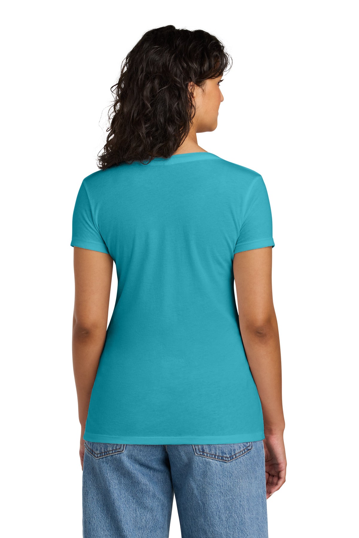 Next Level Apparel Women's Ideal V-Neck Tee NL1540 - Tahiti Blue - back