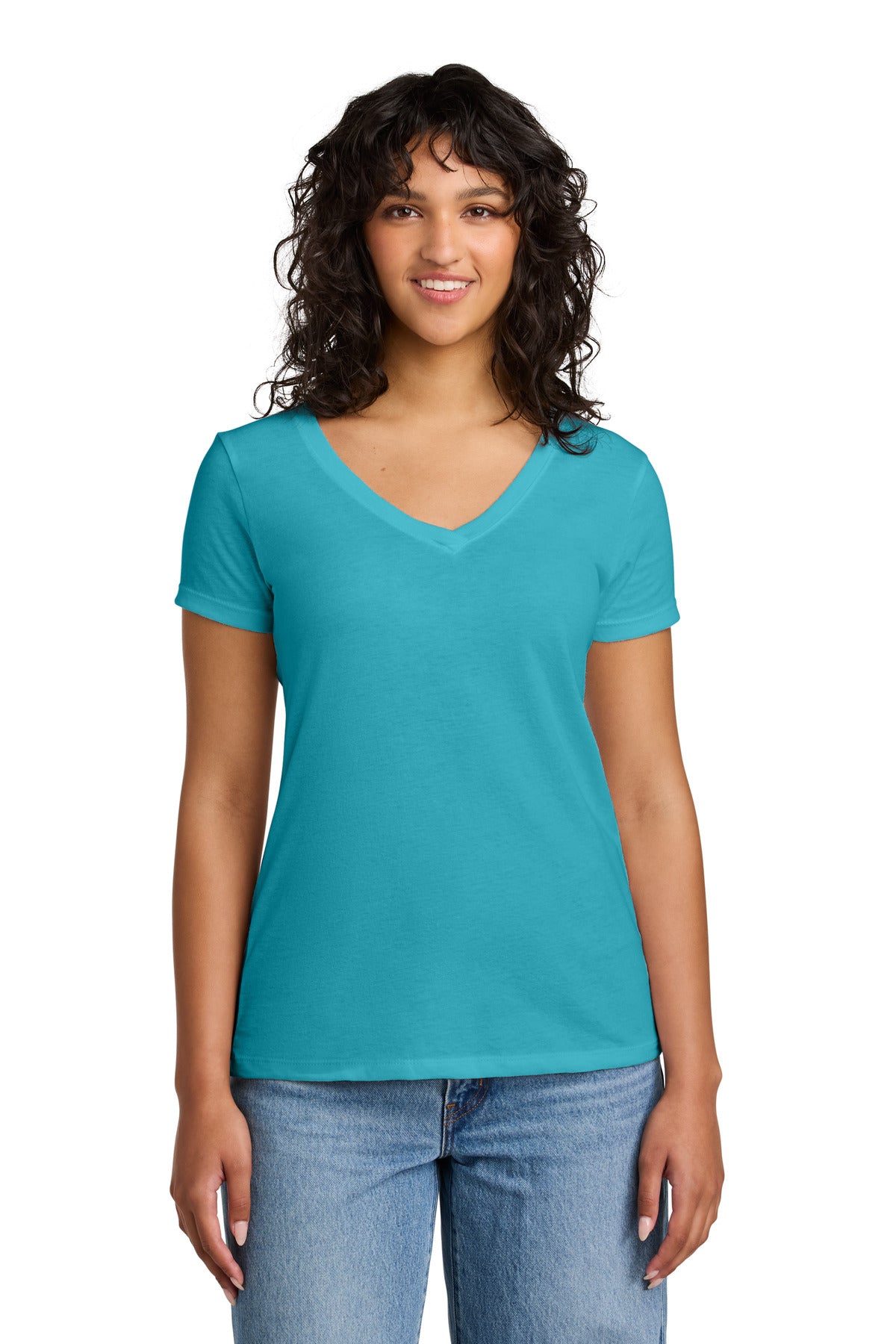 Next Level Apparel Women's Ideal V-Neck Tee NL1540 - Tahiti Blue - front