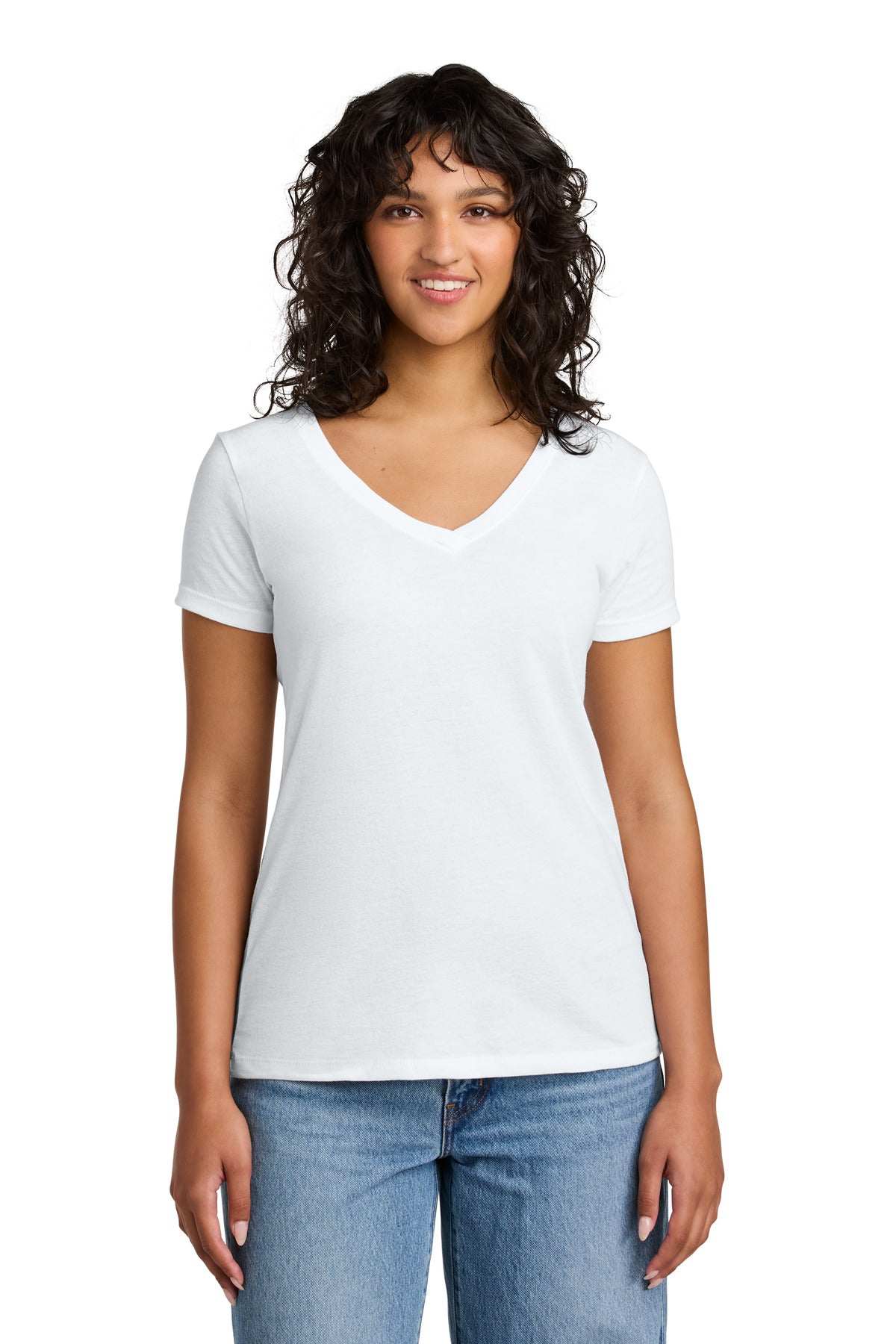 Next Level Apparel Women's Ideal V-Neck Tee NL1540 - White - front