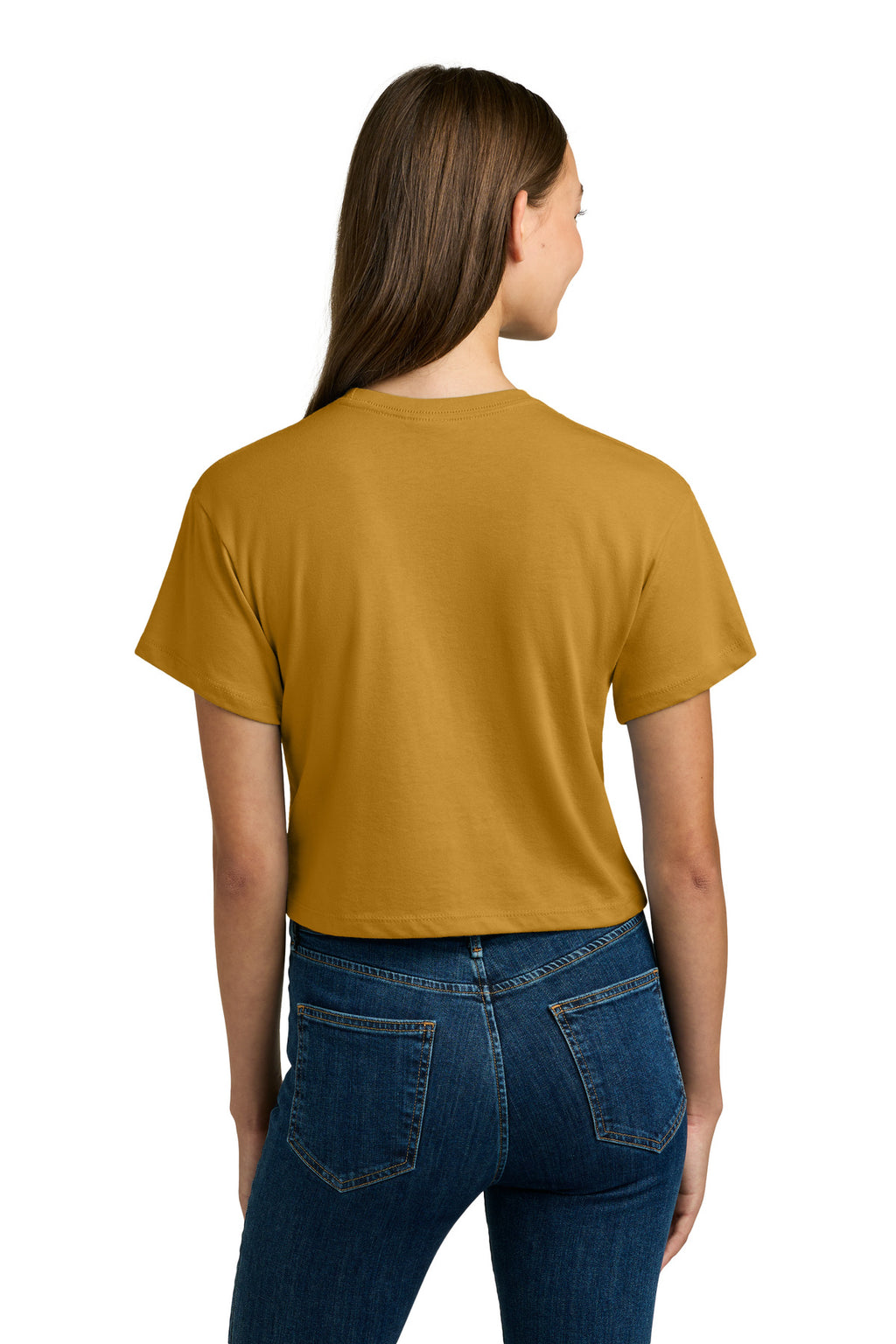 Next Level Apparel Women's Ideal Crop Top NL1580 - Antique Gold - back