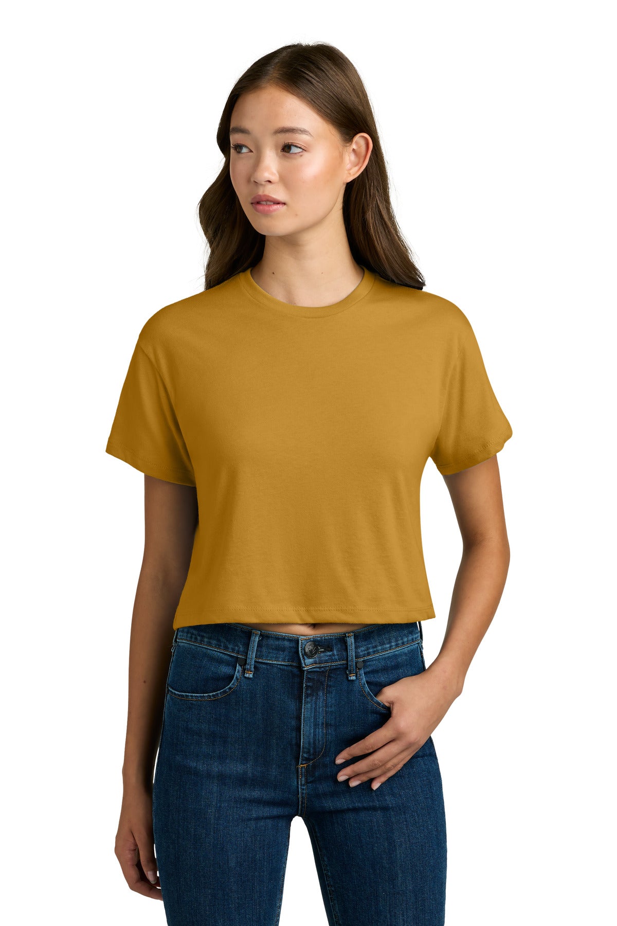Next Level Apparel Women's Ideal Crop Top NL1580 - Antique Gold - front