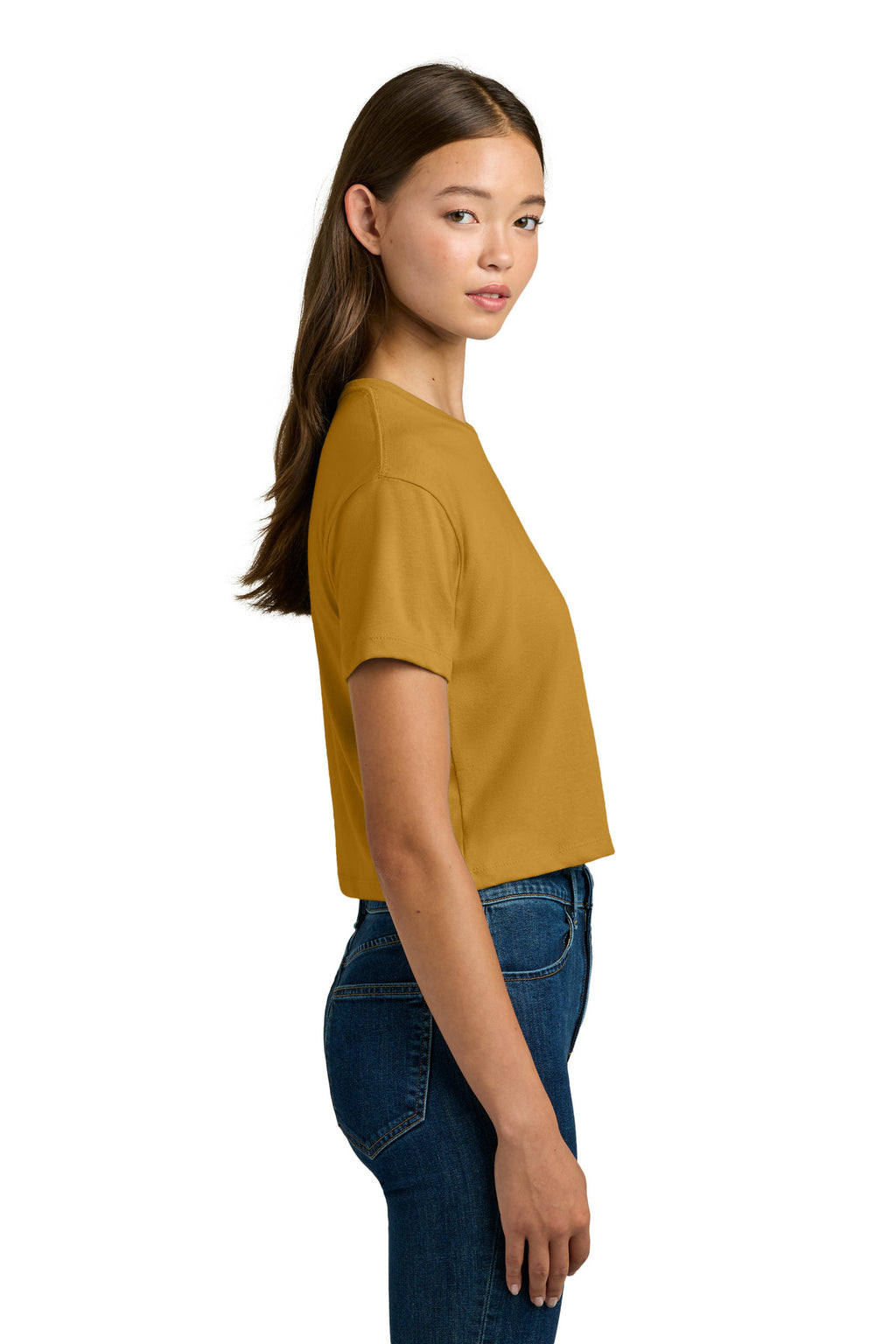 Next Level Apparel Women's Ideal Crop Top NL1580 - Antique Gold - side