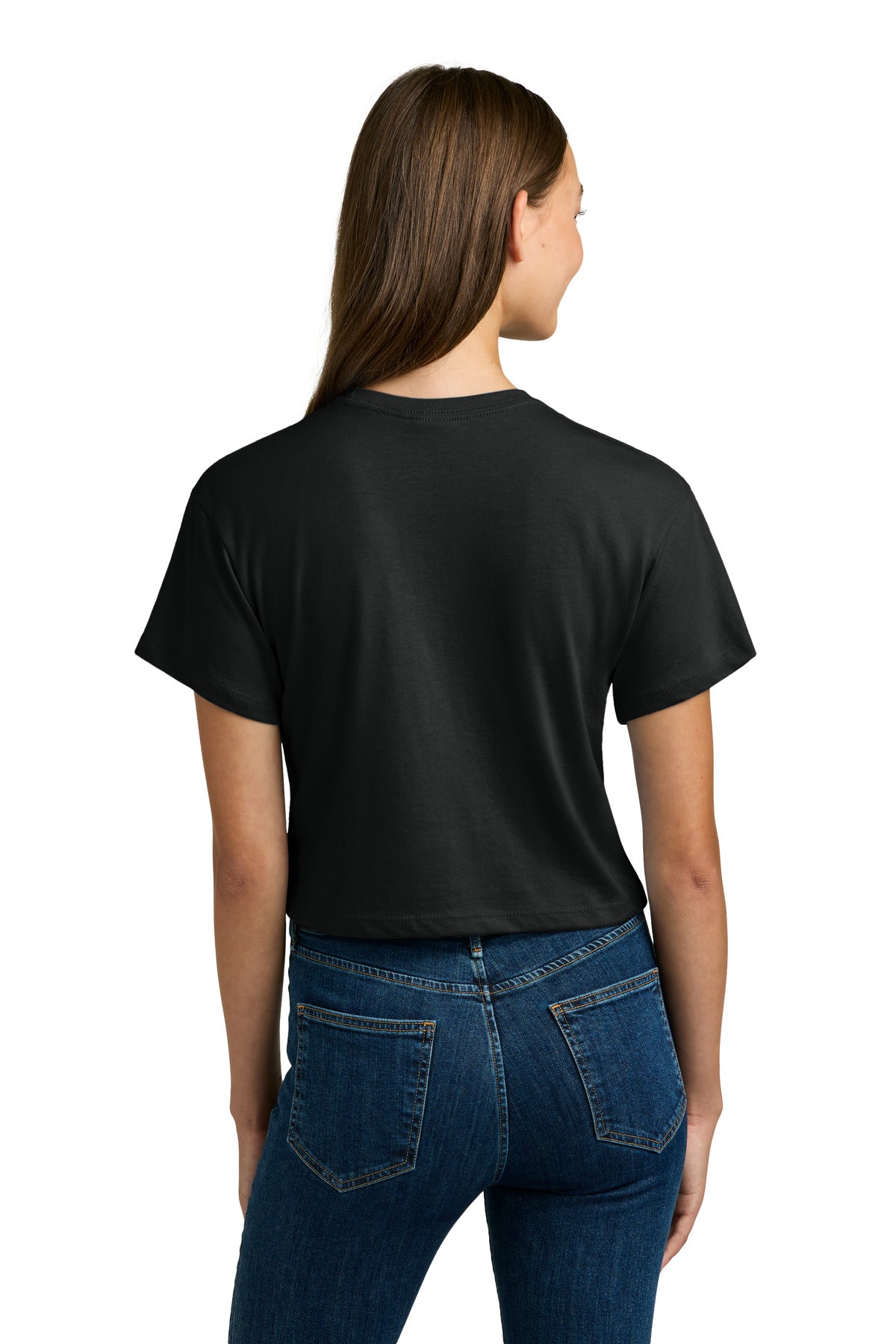 Next Level Apparel Women's Ideal Crop Top NL1580 - Black - back