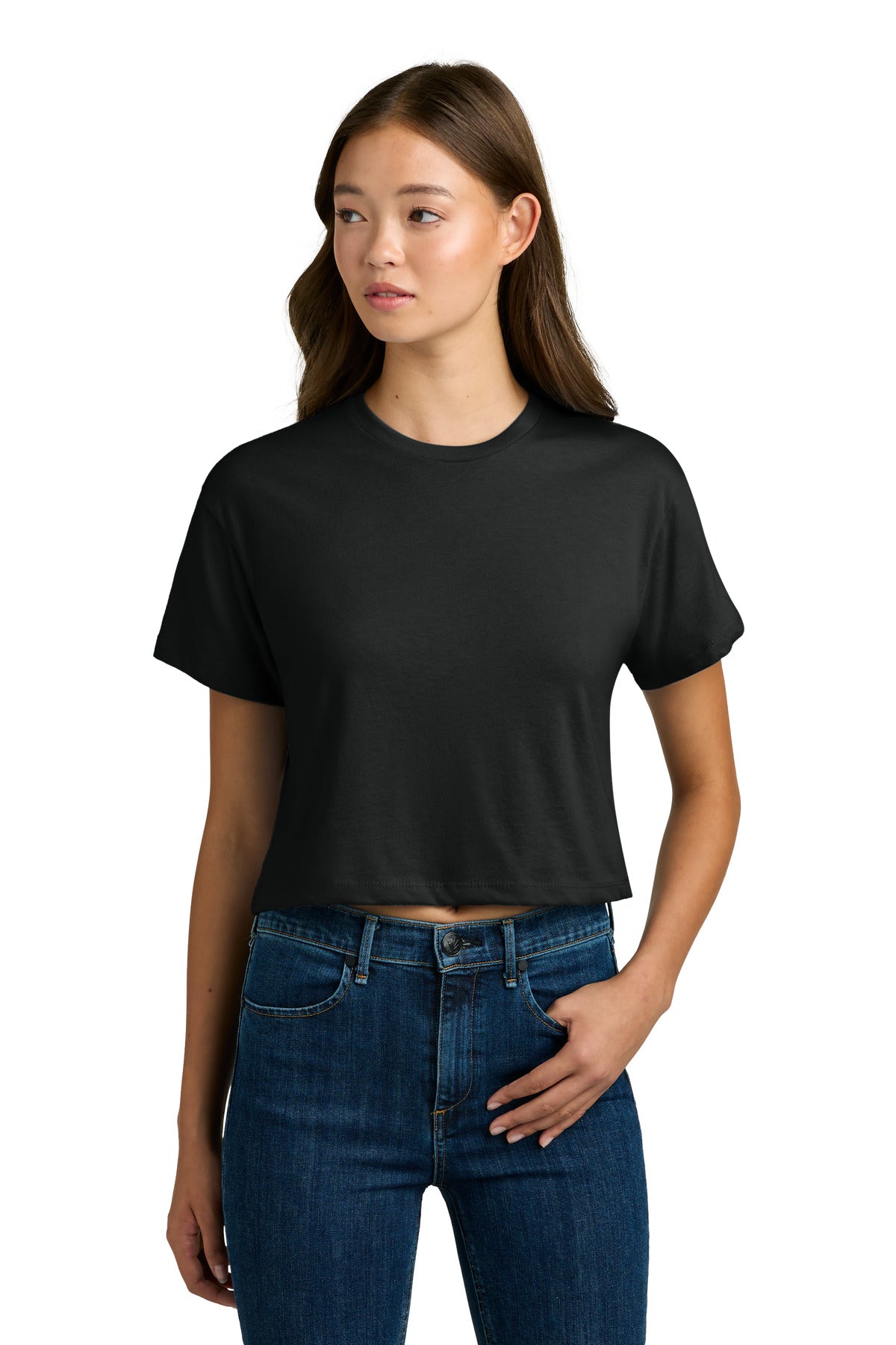 Next Level Apparel Women's Ideal Crop Top NL1580 - Black - front