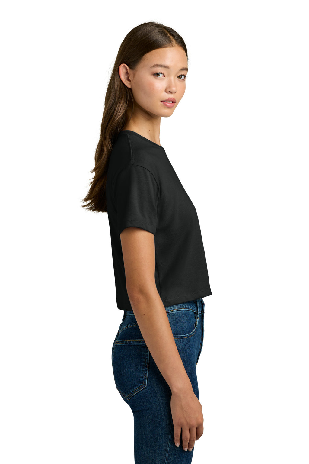 Next Level Apparel Women's Ideal Crop Top NL1580 - Black - side