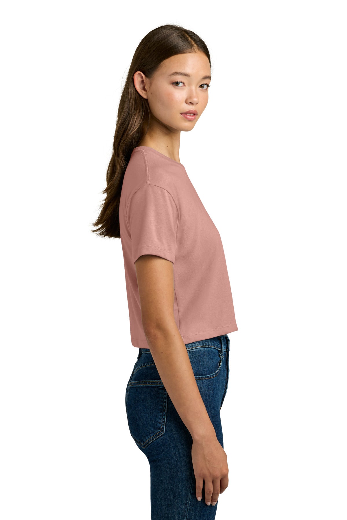 Next Level Apparel Women's Ideal Crop Top NL1580 - Desert Pink - side