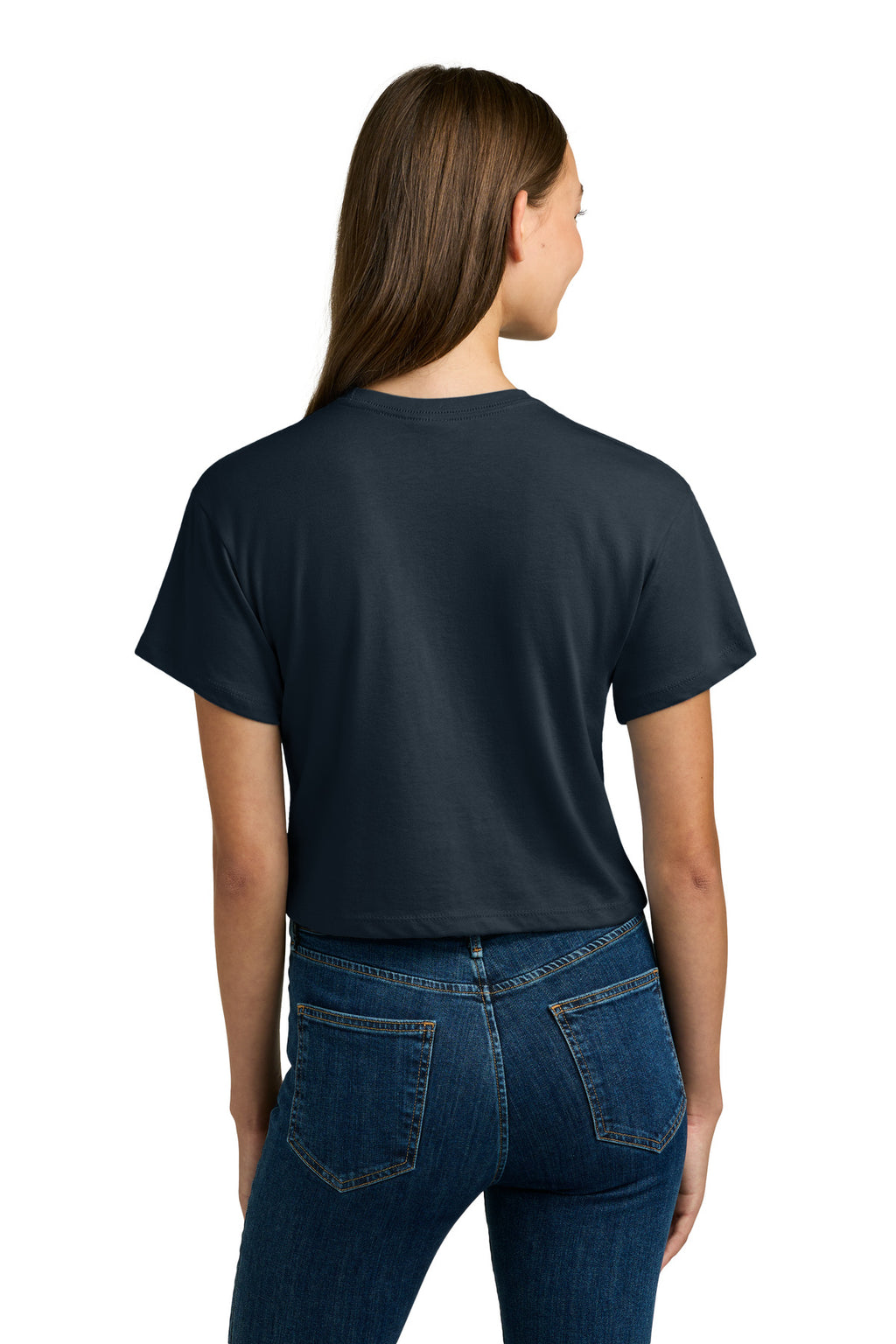 Next Level Apparel Women's Ideal Crop Top NL1580 - Midnight Navy - back