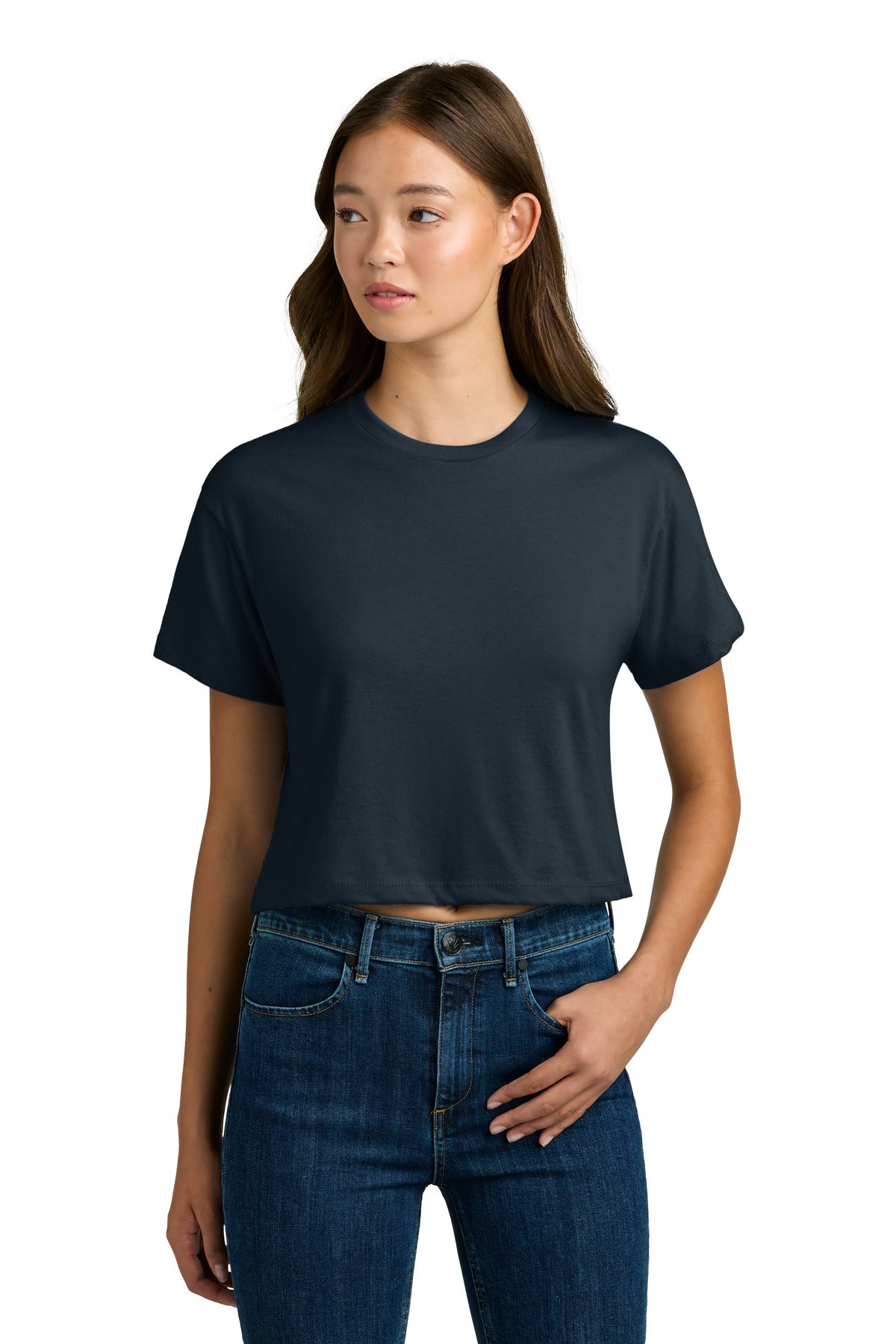 Next Level Apparel Women's Ideal Crop Top NL1580 - Midnight Navy - front