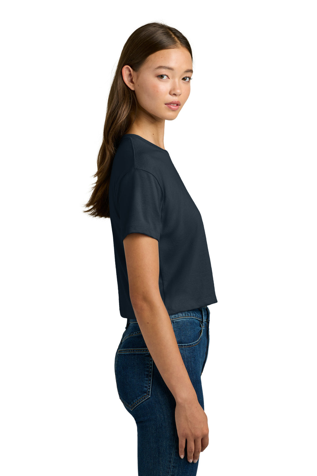 Next Level Apparel Women's Ideal Crop Top NL1580 - Midnight Navy - side