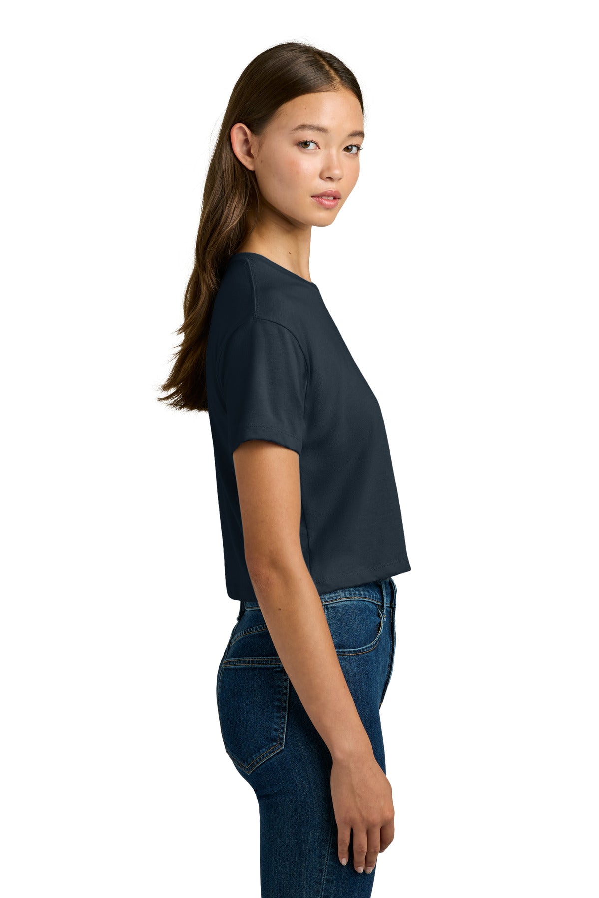 Next Level Apparel Women's Ideal Crop Top NL1580 - Midnight Navy - side