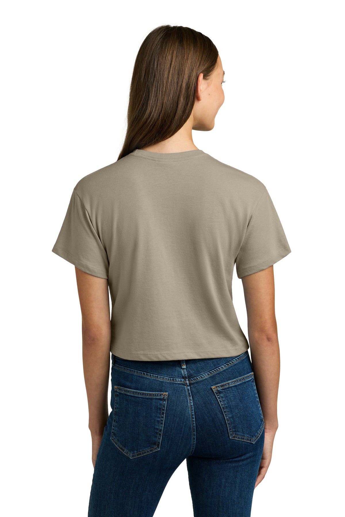 Next Level Apparel Women's Ideal Crop Top NL1580 - Tan - back