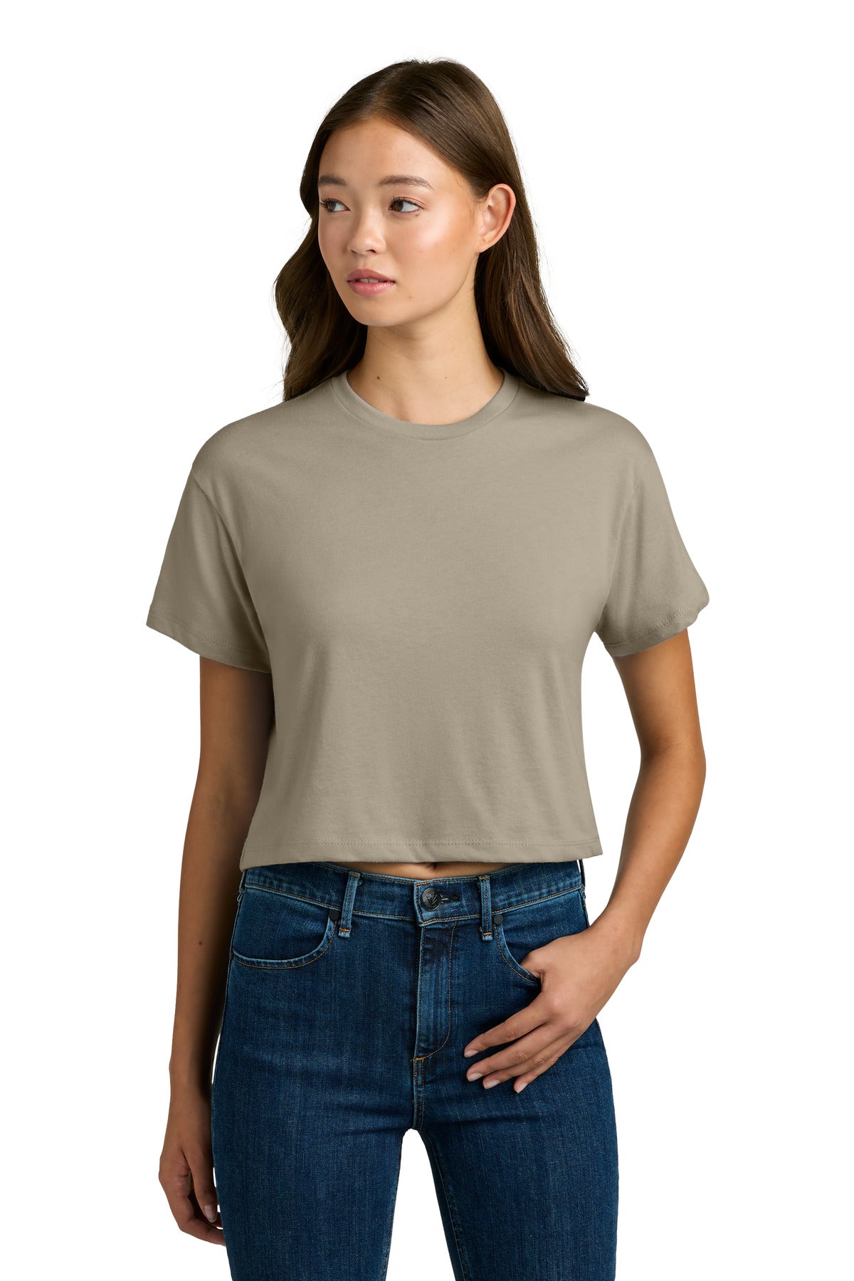 Next Level Apparel Women's Ideal Crop Top NL1580 - Tan - front