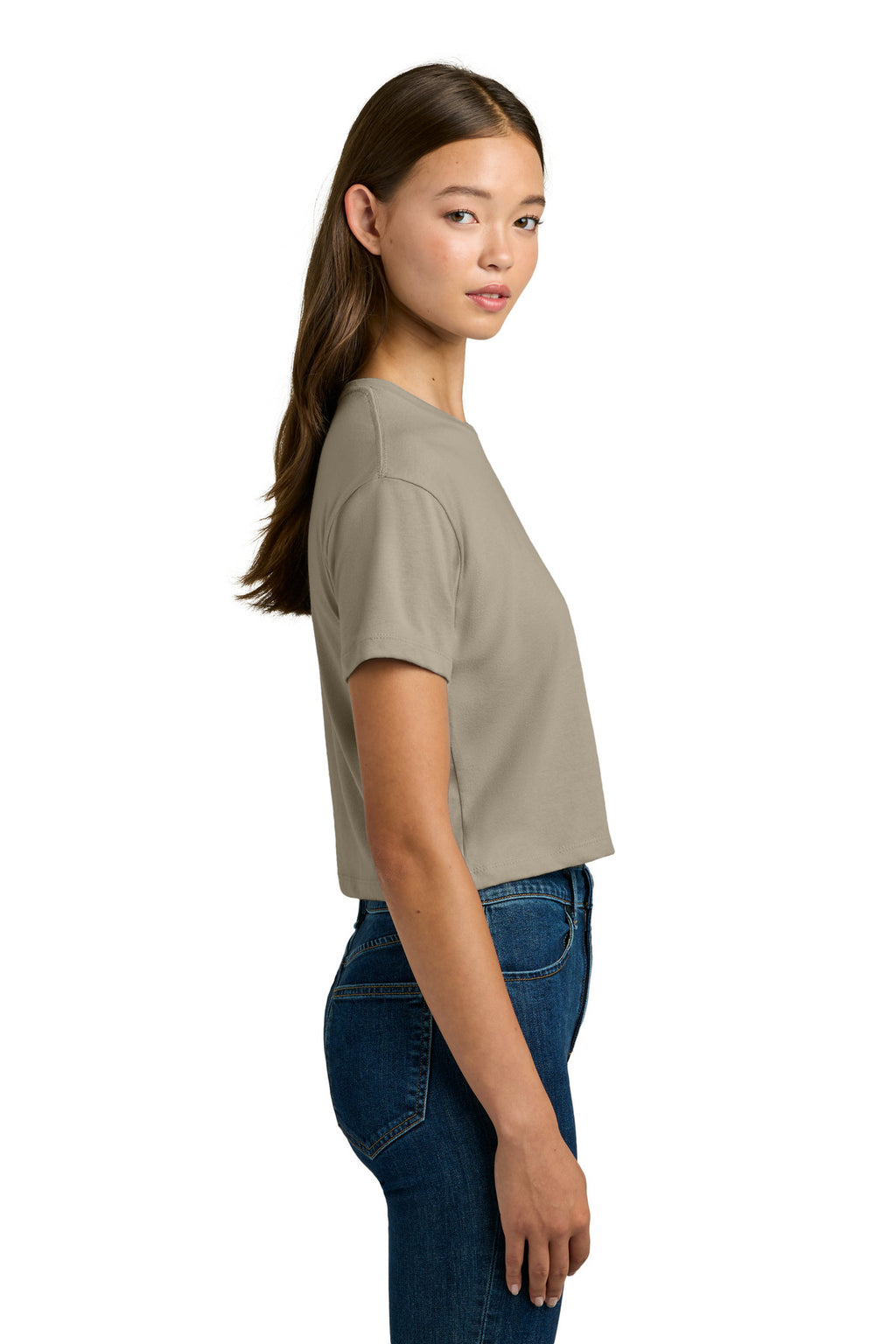 Next Level Apparel Women's Ideal Crop Top NL1580 - Tan - side