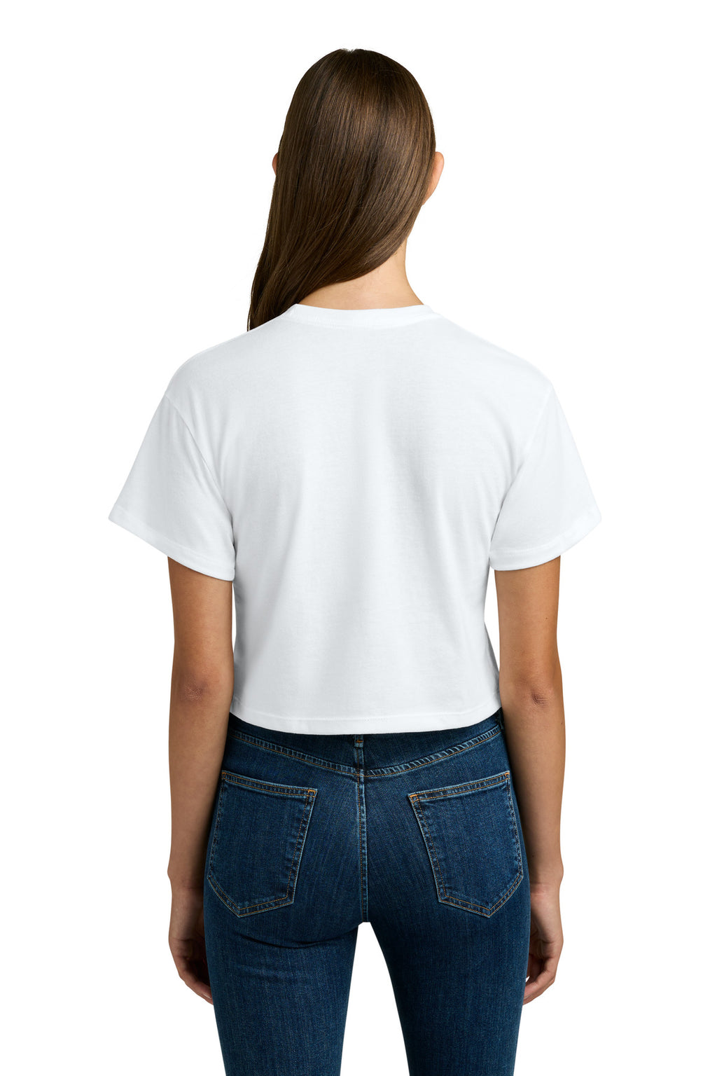 Next Level Apparel Women's Ideal Crop Top NL1580 - White - back
