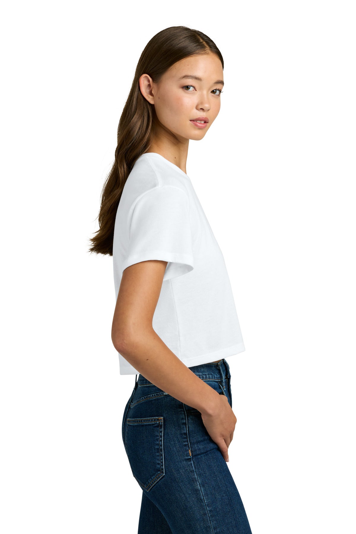 Next Level Apparel Women's Ideal Crop Top NL1580 - White - side