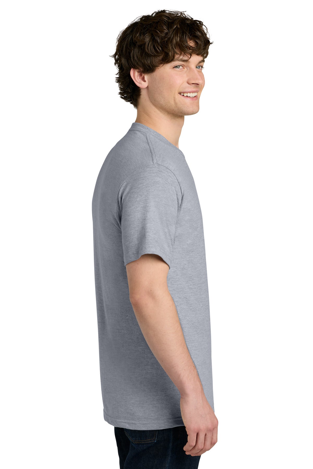 Next Level Apparel Ideal Jersey Tee NL1810 - Heather Gray - side