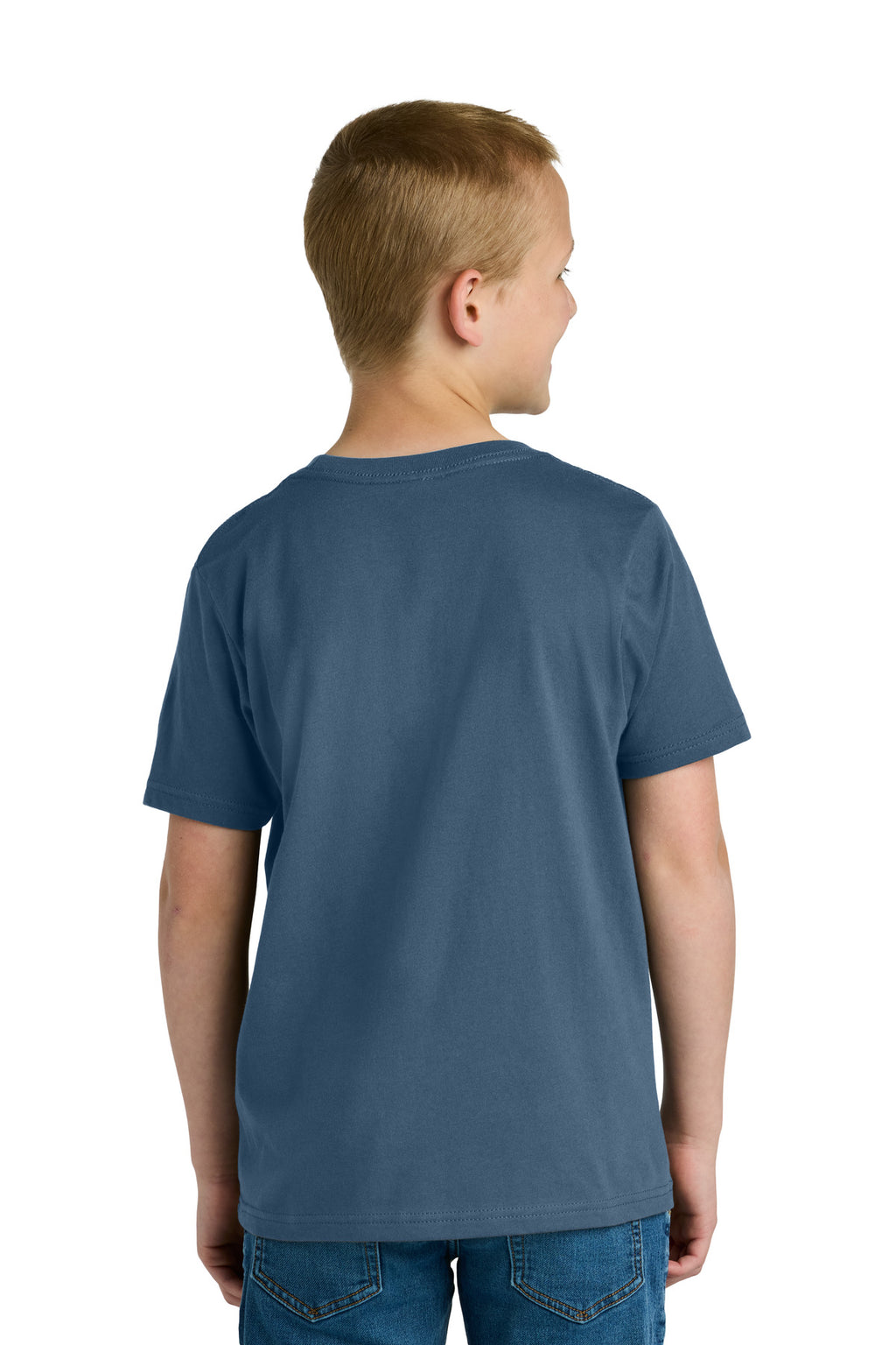 Next Level Apparel Youth Cotton Tee NL3310 - Blue Jean - back