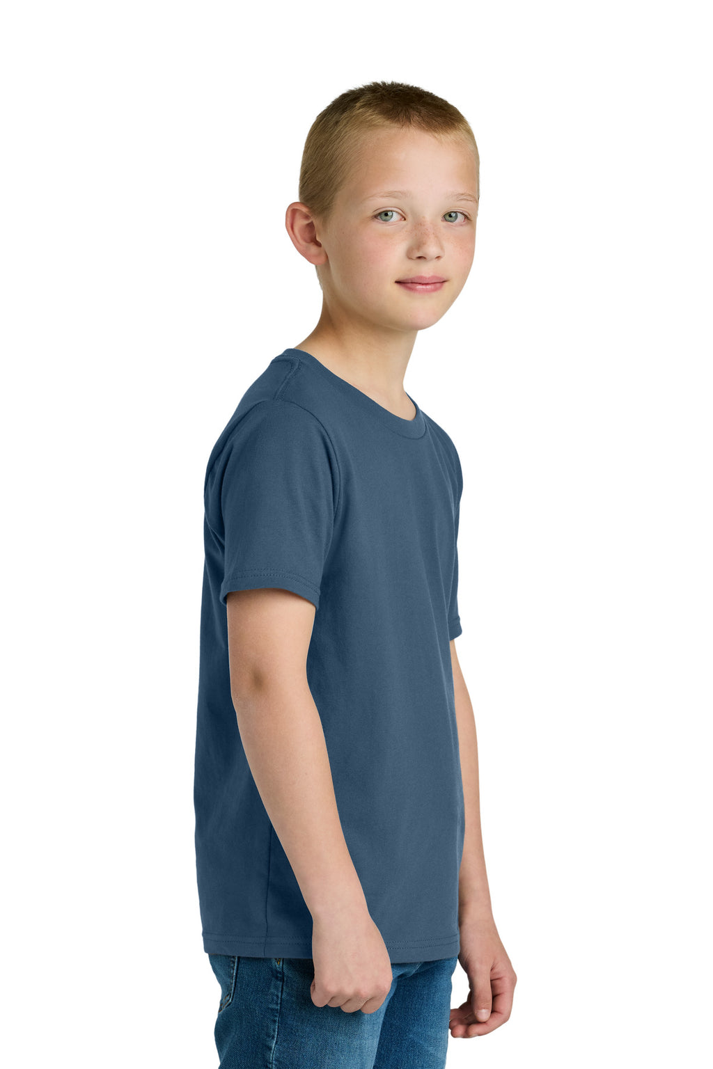 Next Level Apparel Youth Cotton Tee NL3310 - Blue Jean - side