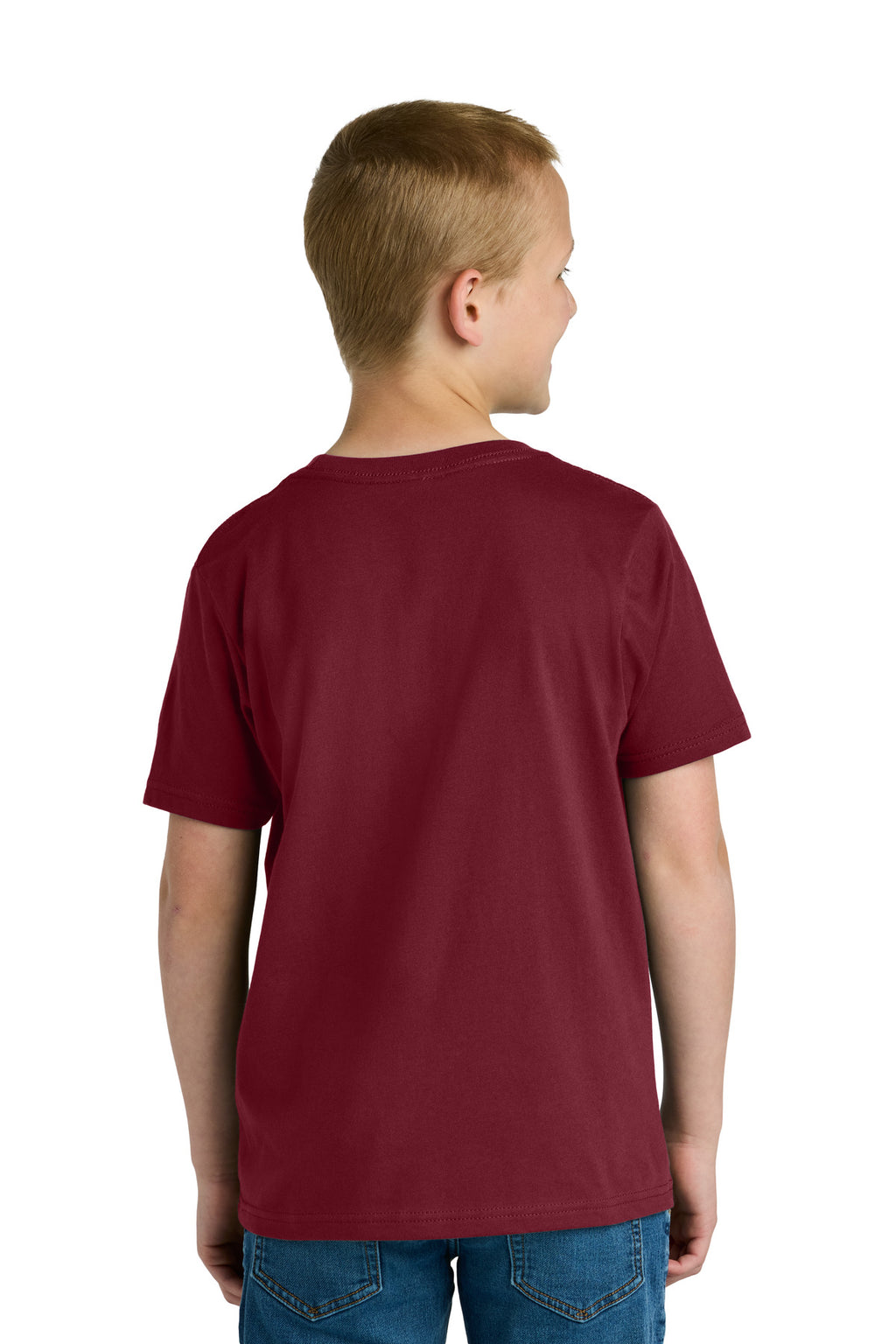 Next Level Apparel Youth Cotton Tee NL3310 - Cardinal - back