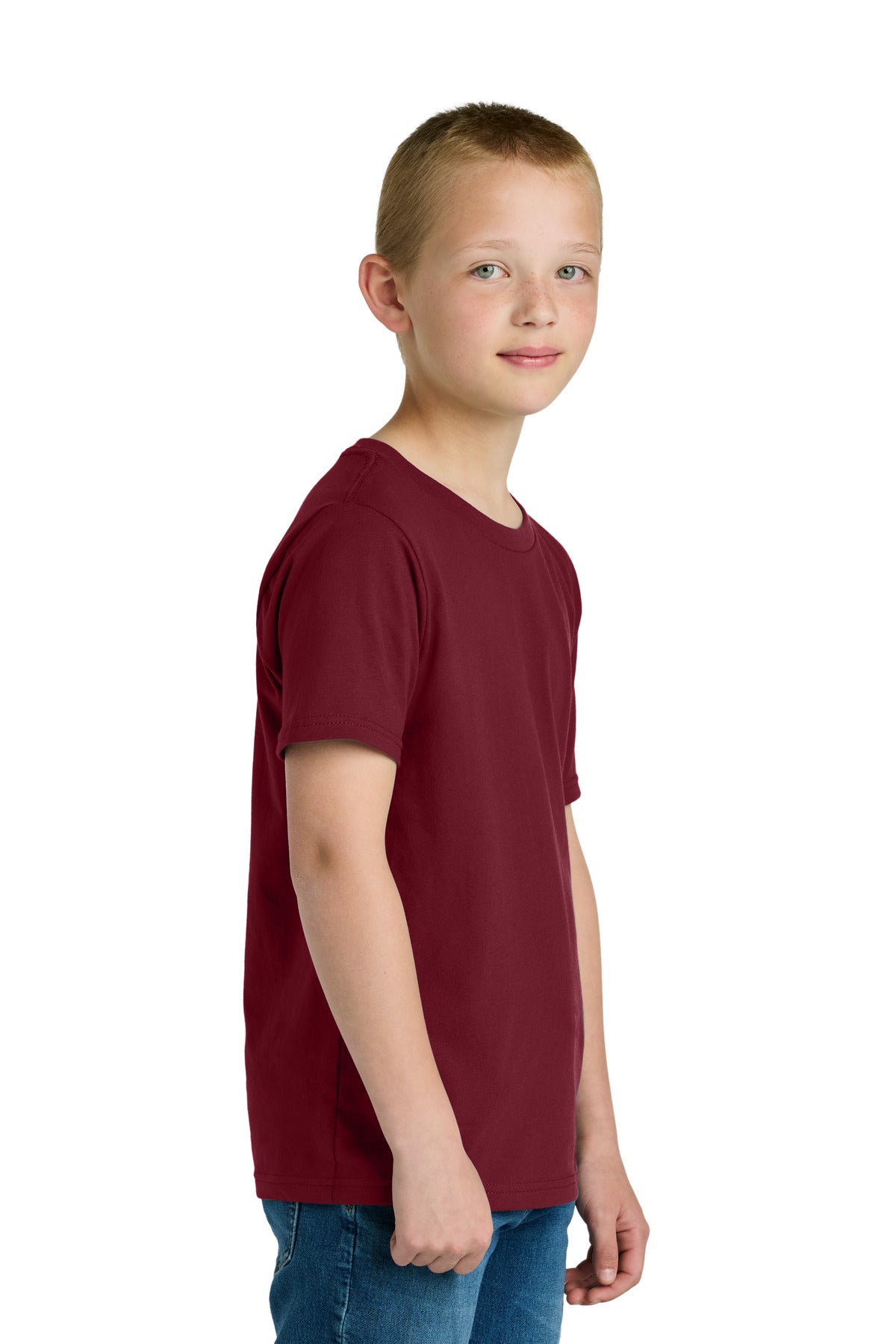 Next Level Apparel Youth Cotton Tee NL3310 - Cardinal - side