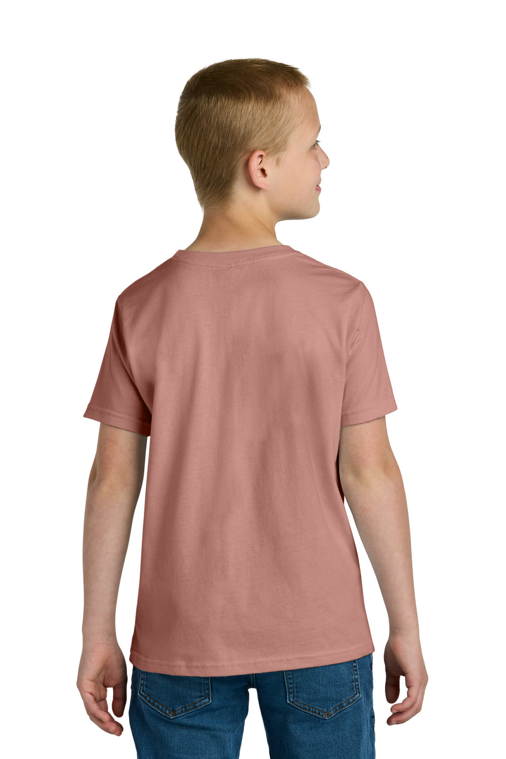 Next Level Apparel Youth Cotton Tee NL3310 - Desert Pink - back