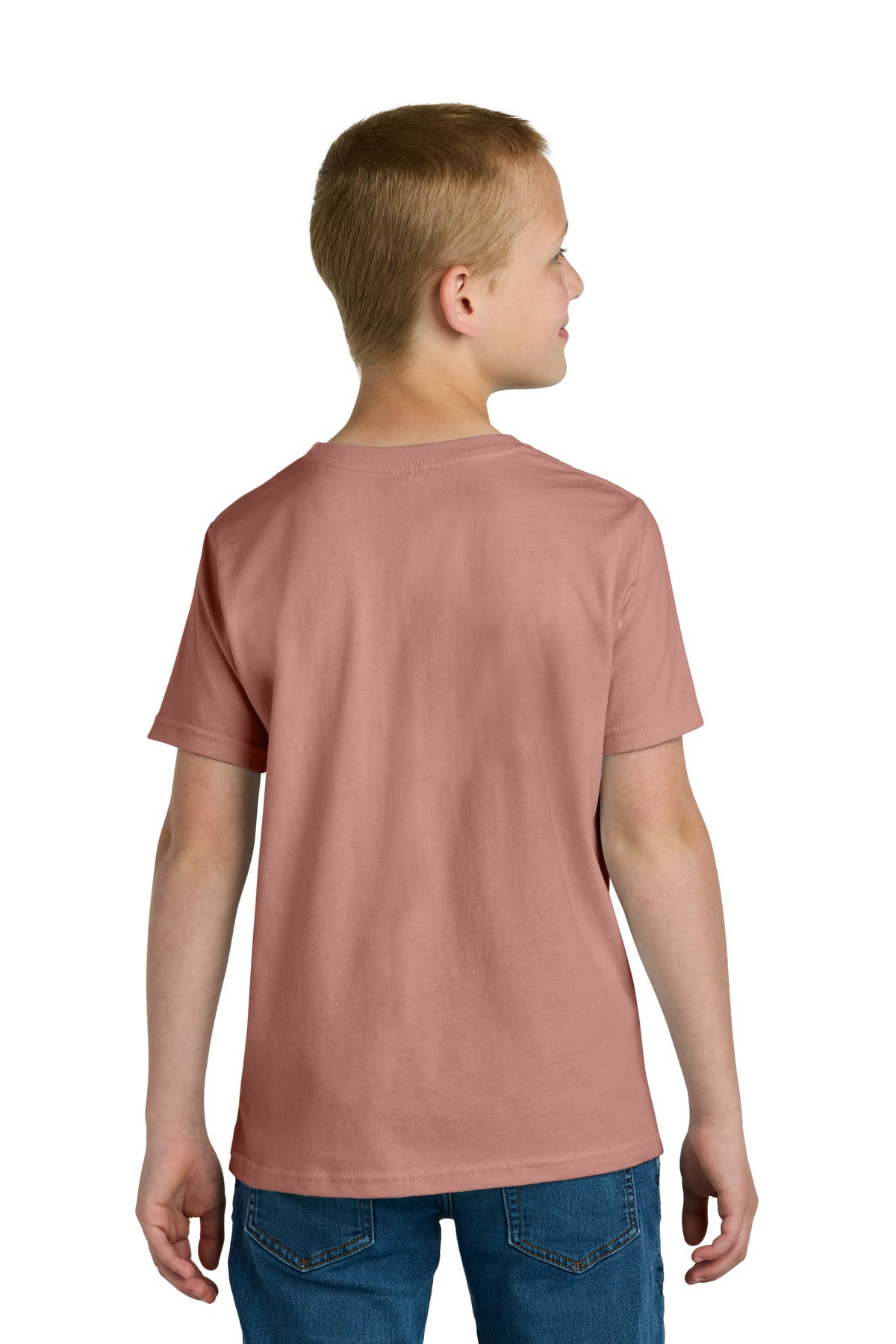 Next Level Apparel Youth Cotton Tee NL3310 - Desert Pink - back