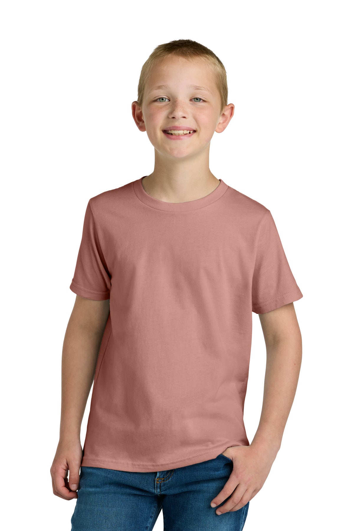 Next Level Apparel Youth Cotton Tee NL3310 - Desert Pink - front