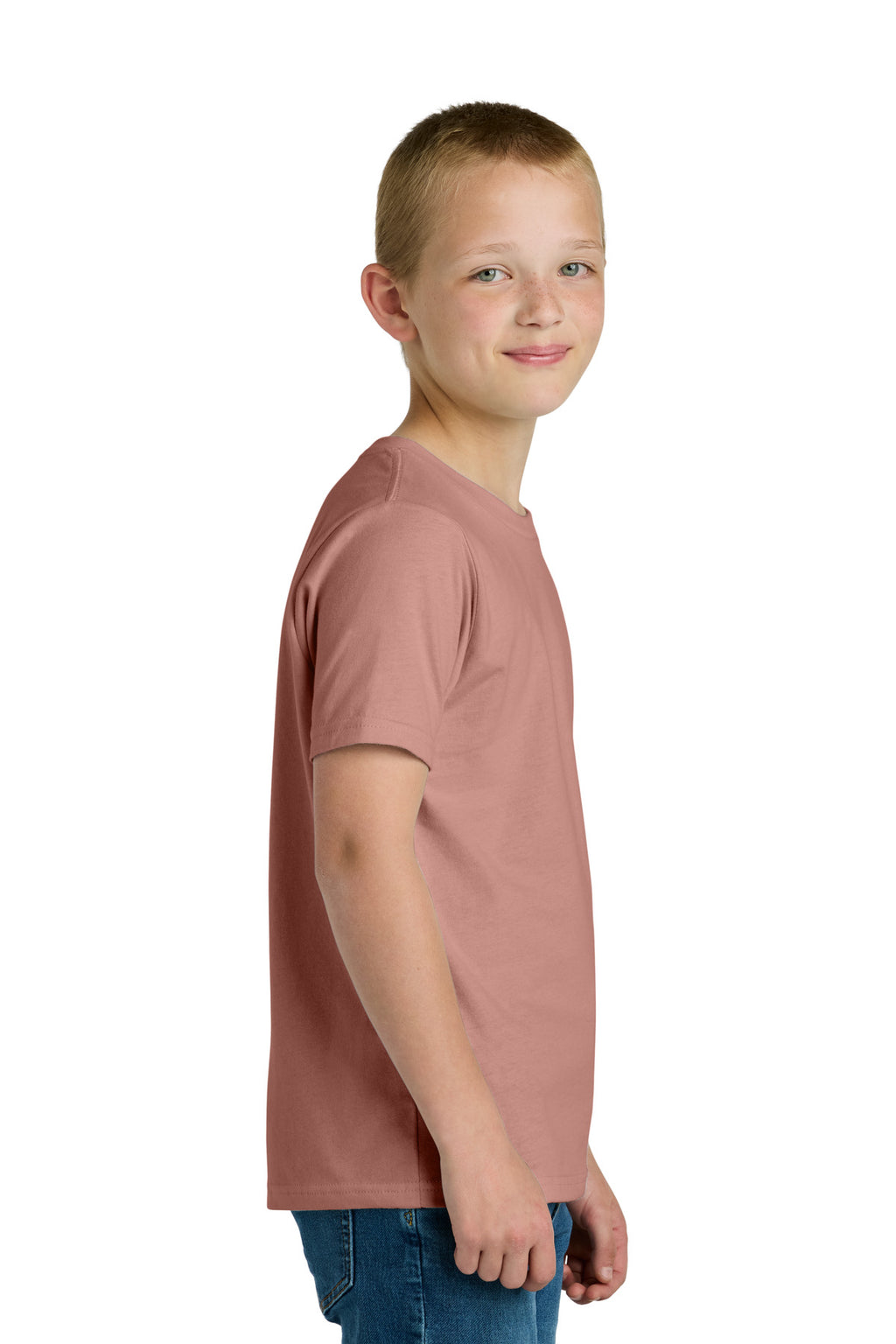 Next Level Apparel Youth Cotton Tee NL3310 - Desert Pink - side