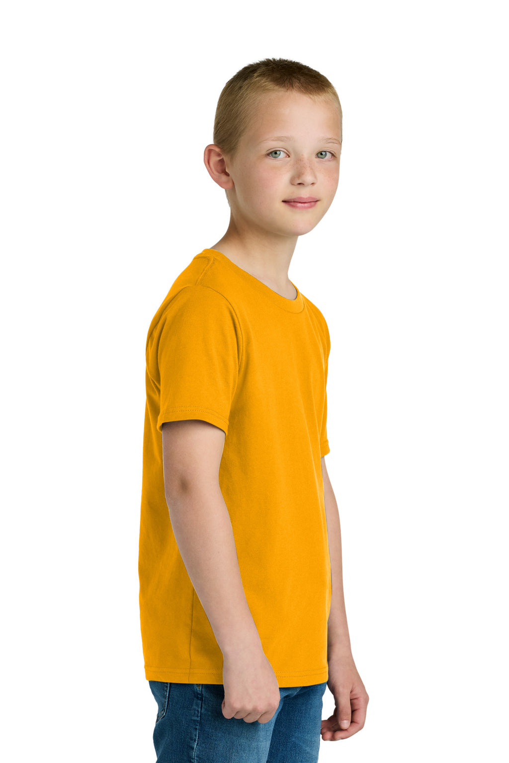 Next Level Apparel Youth Cotton Tee NL3310 - Gold - side