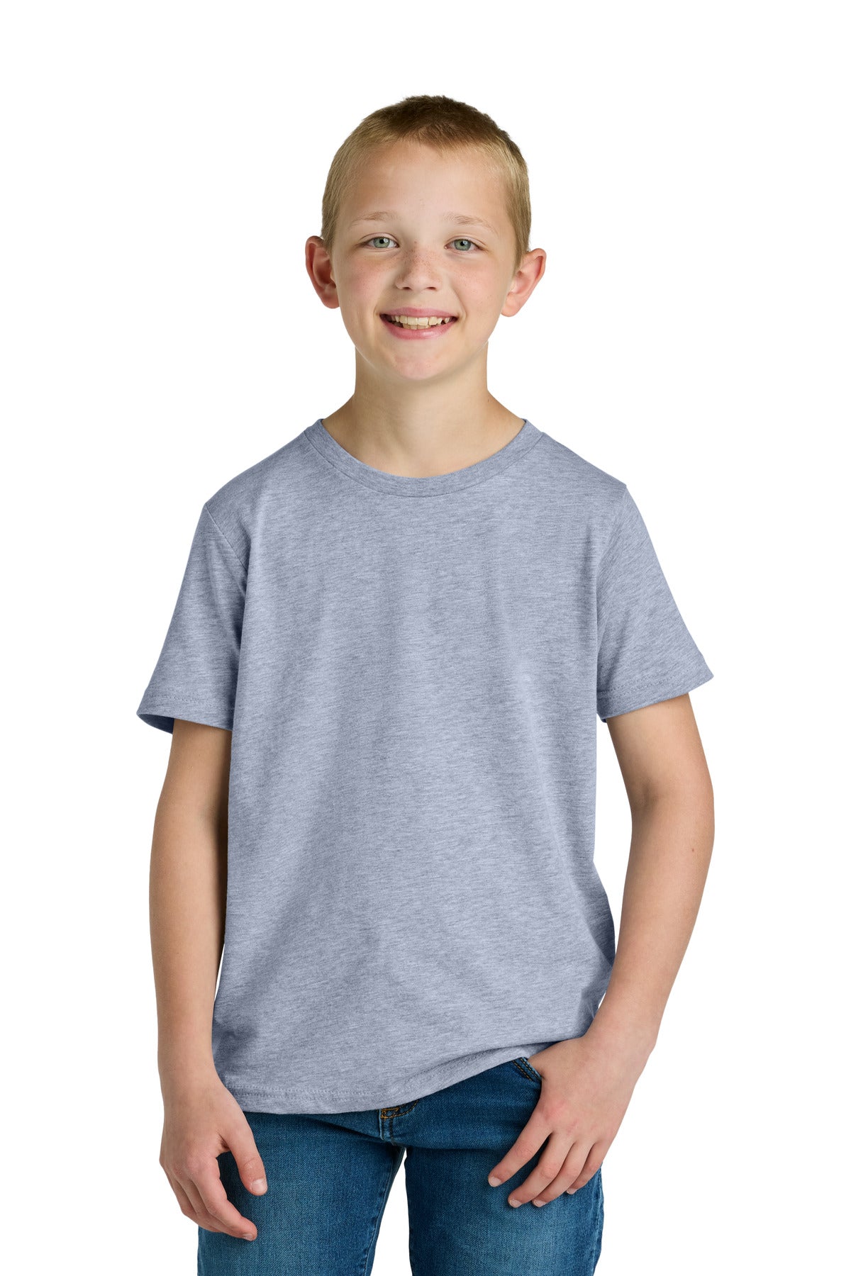 Next Level Apparel Youth Cotton Tee NL3310 - Heather Gray - front