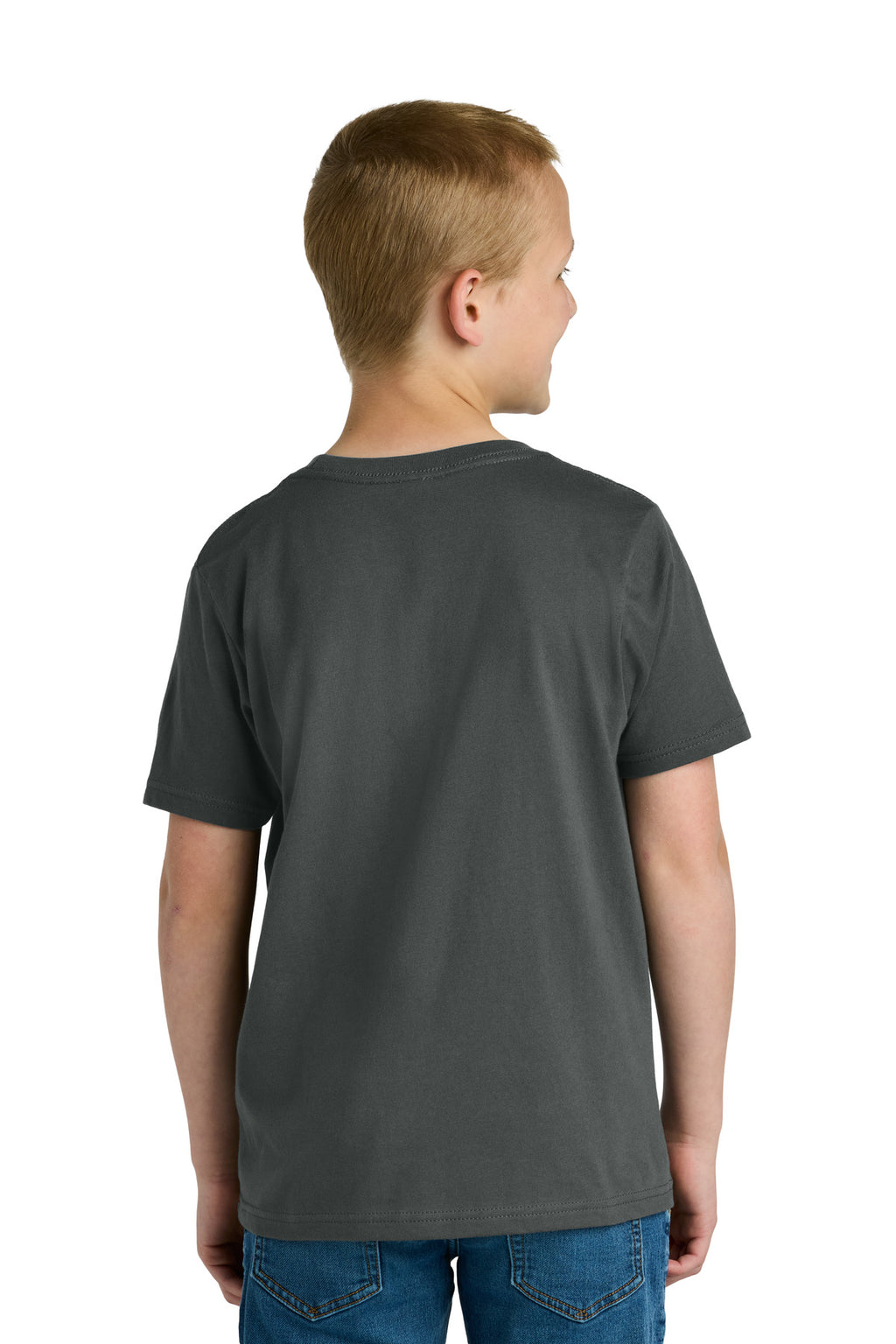 Next Level Apparel Youth Cotton Tee NL3310 - Heavy Metal - back
