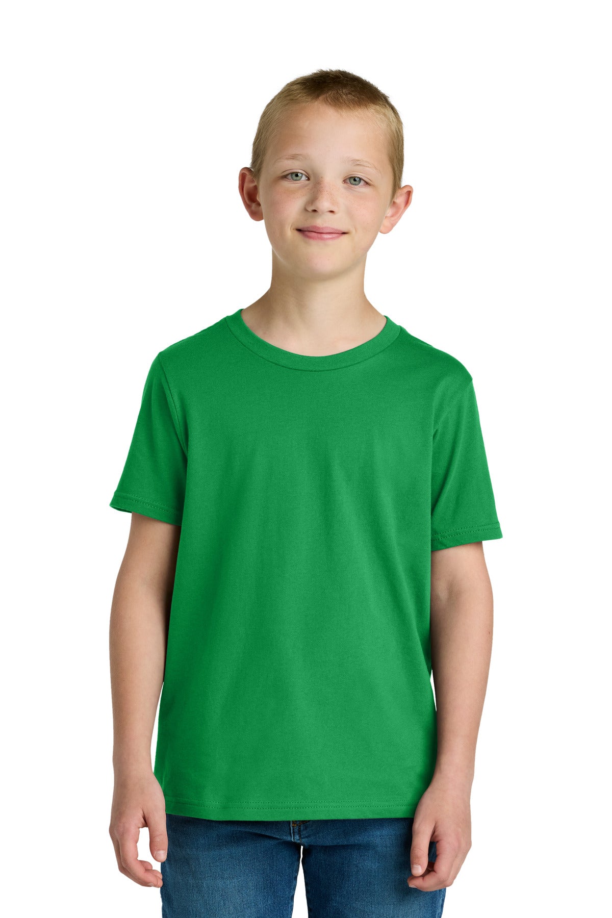 Next Level Apparel Youth Cotton Tee NL3310 - Kelly Green - front