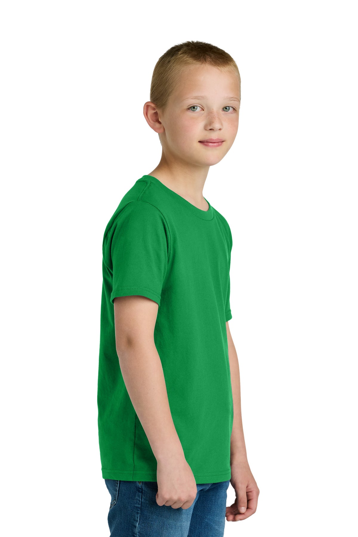 Next Level Apparel Youth Cotton Tee NL3310 - Kelly Green - side