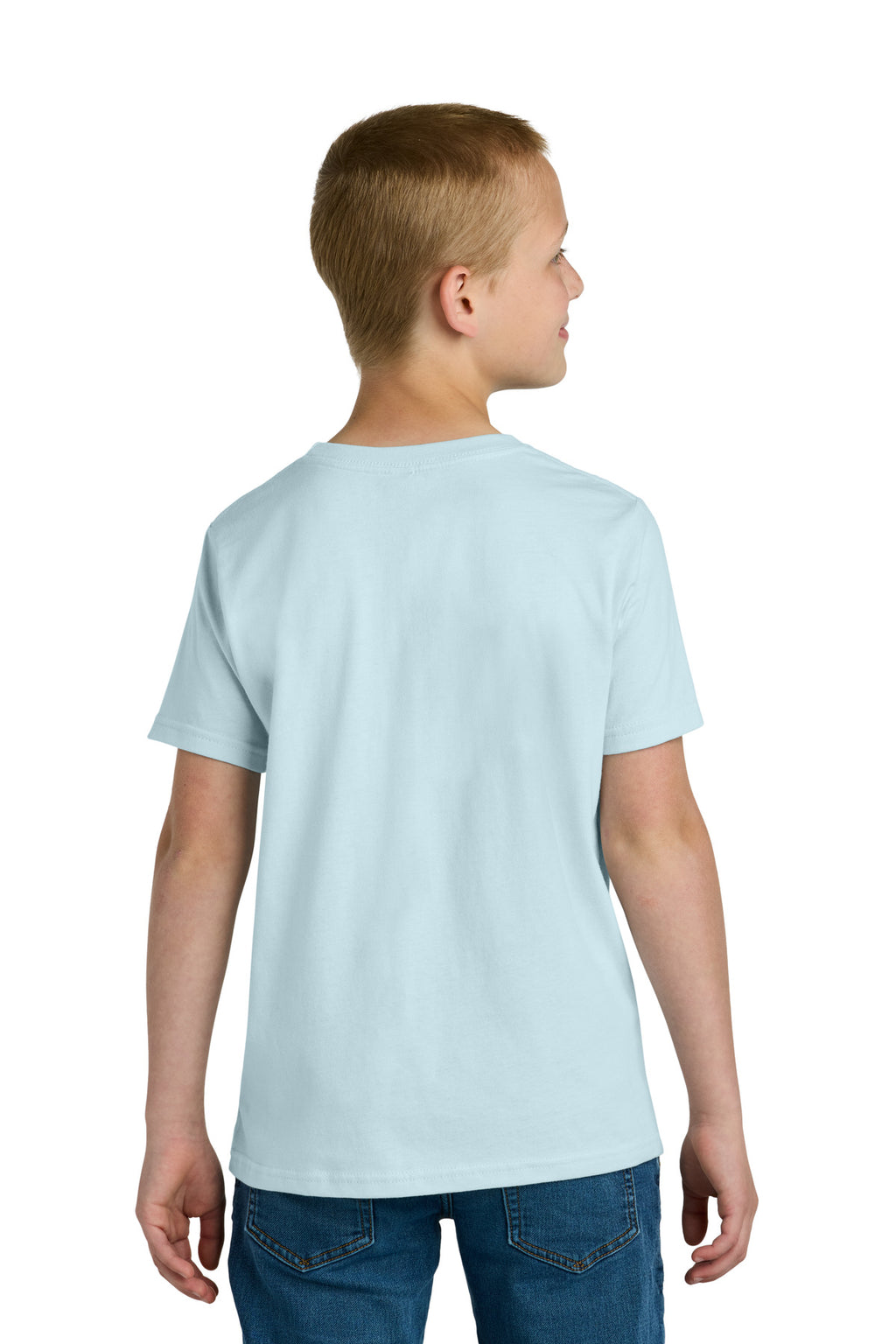 Next Level Apparel Youth Cotton Tee NL3310 - Light Blue - back