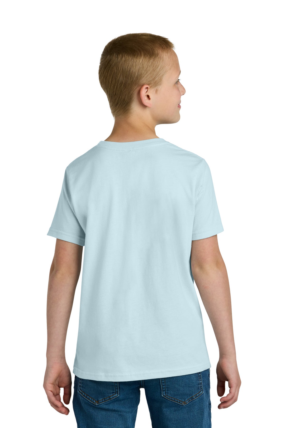 Next Level Apparel Youth Cotton Tee NL3310 - Light Blue - back