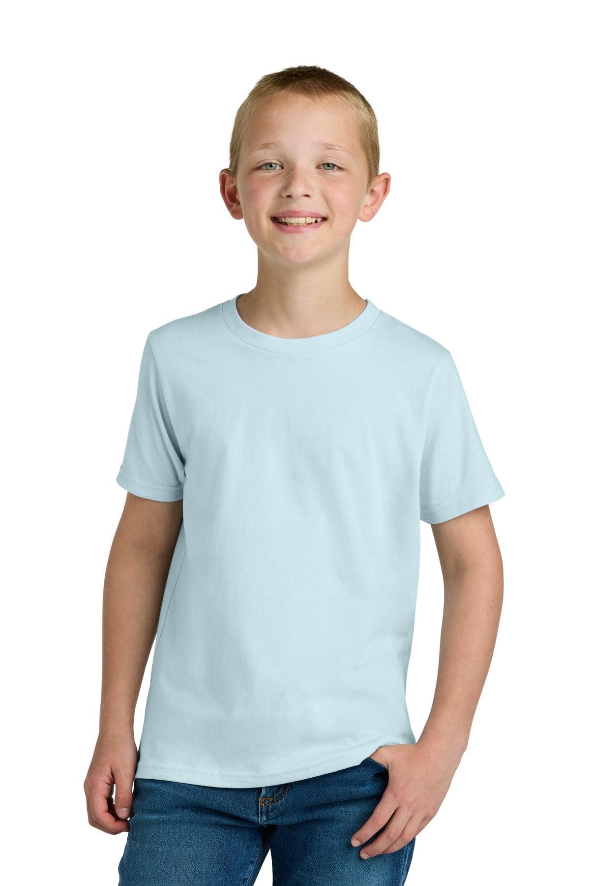 Next Level Apparel Youth Cotton Tee NL3310 - Light Blue - front