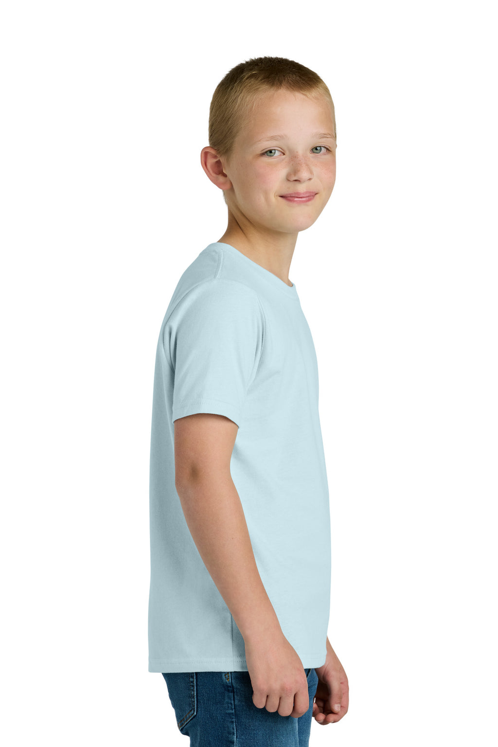 Next Level Apparel Youth Cotton Tee NL3310 - Light Blue - side
