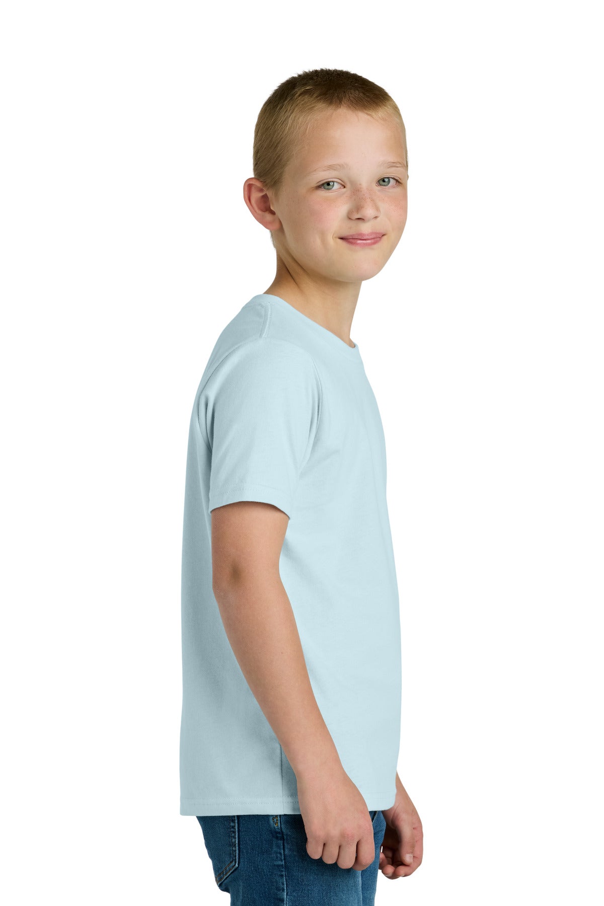 Next Level Apparel Youth Cotton Tee NL3310 - Light Blue - side