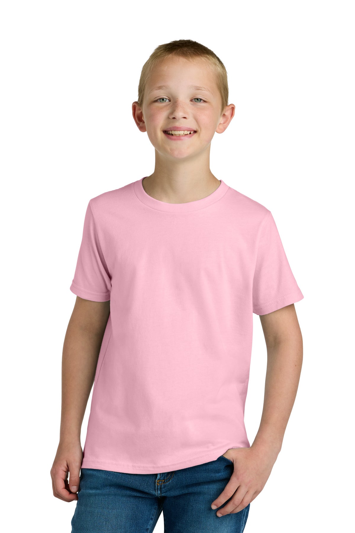 Next Level Apparel Youth Cotton Tee NL3310 - Light Pink - front