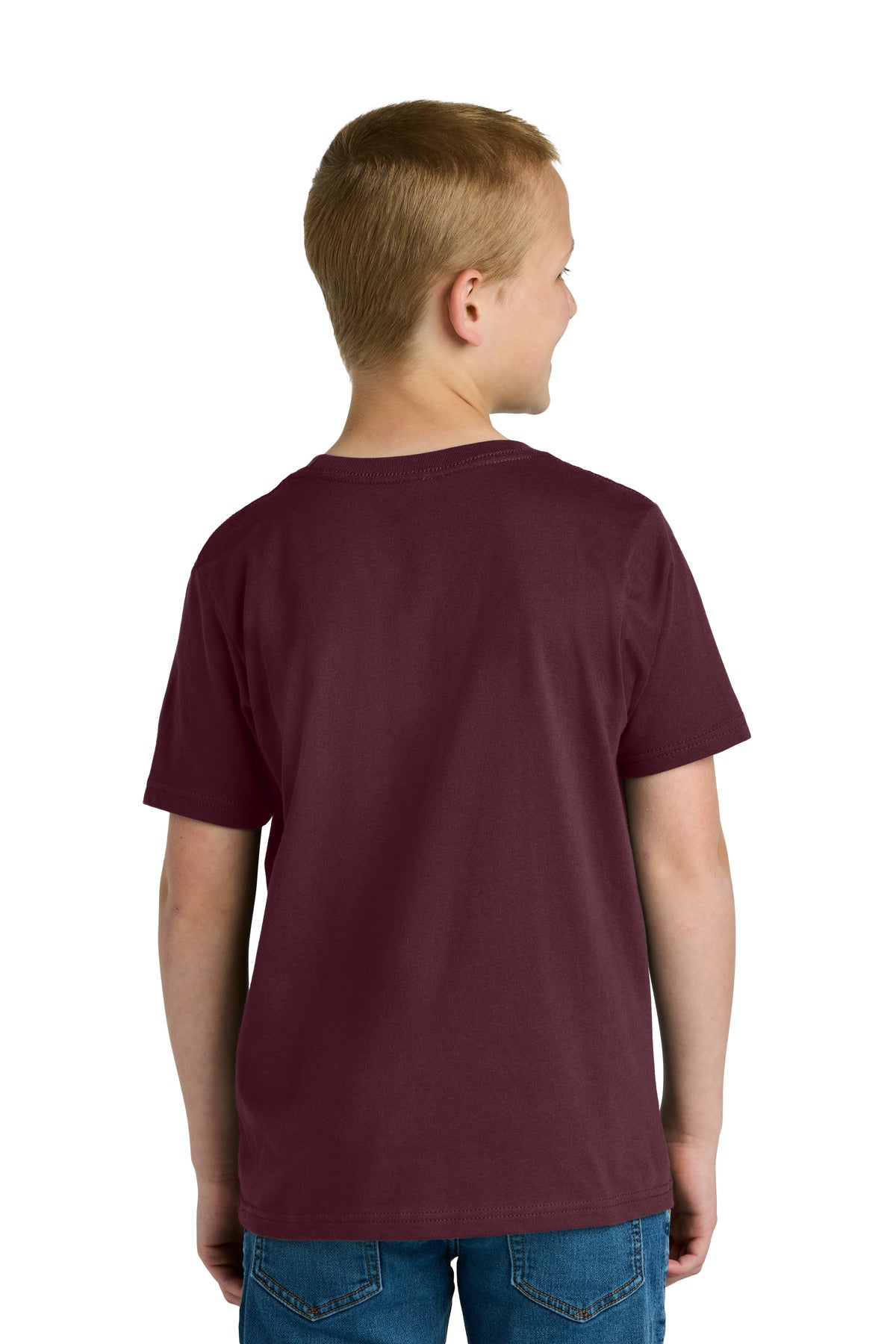 Next Level Apparel Youth Cotton Tee NL3310 - Maroon - back