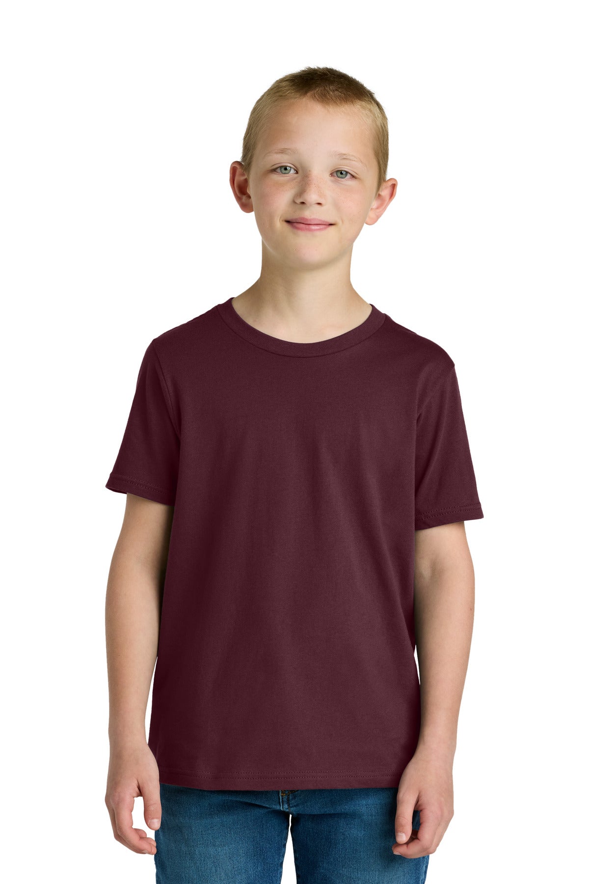 Next Level Apparel Youth Cotton Tee NL3310 - Maroon - front