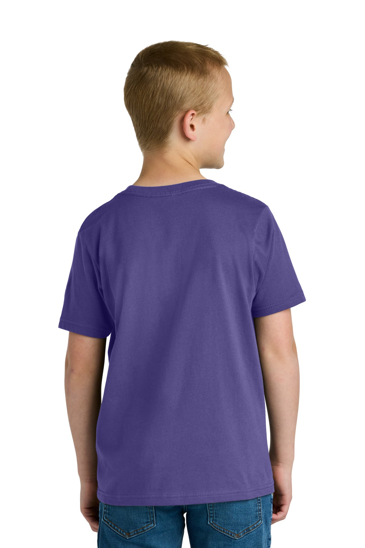 Next Level Apparel Youth Cotton Tee NL3310 - Purple Rush - back